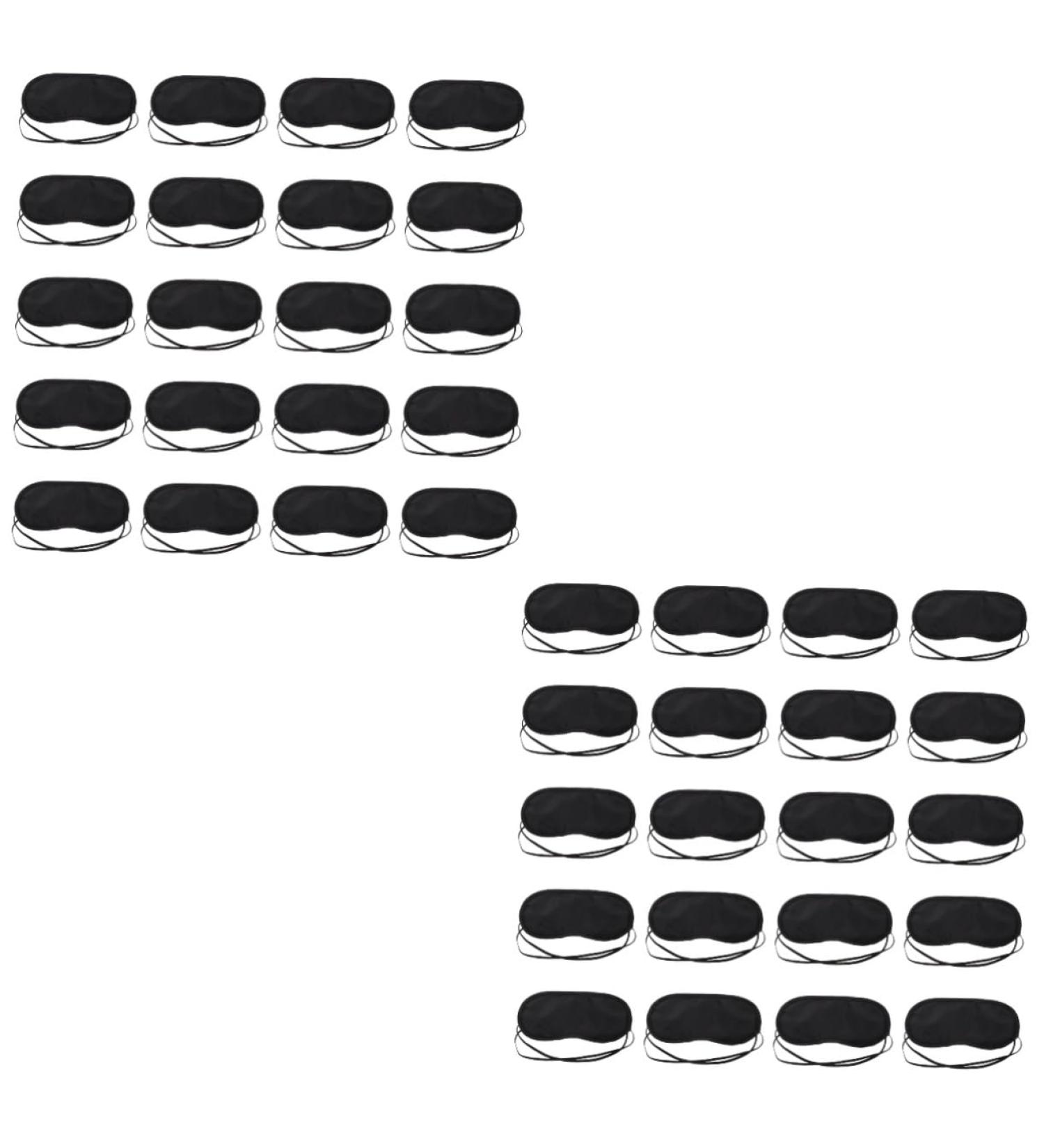 Mobestech 40 Pcs Sleep Mask Eye Shades Comfortable Black Night Masks for Better Sleep Polyester Eye Masks (Pack of 2 - Buy Online on GoSupps.com