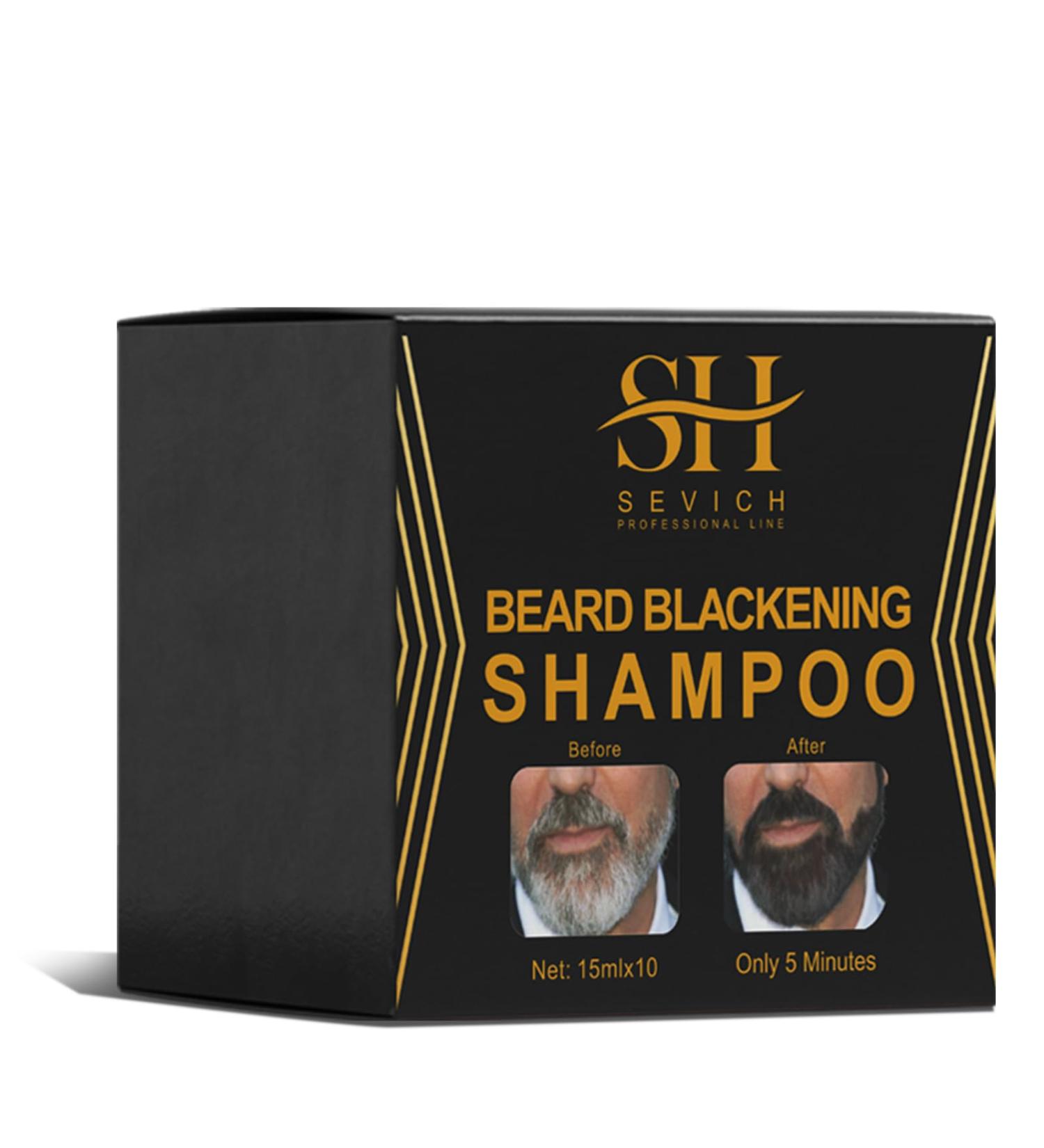 SEVICH Black Beard Dye Shampoo | Grey Coverage & Moisturizing Mustache Conditioner - Fragrance Free Beard Care - Buy Online on GoSupps.com