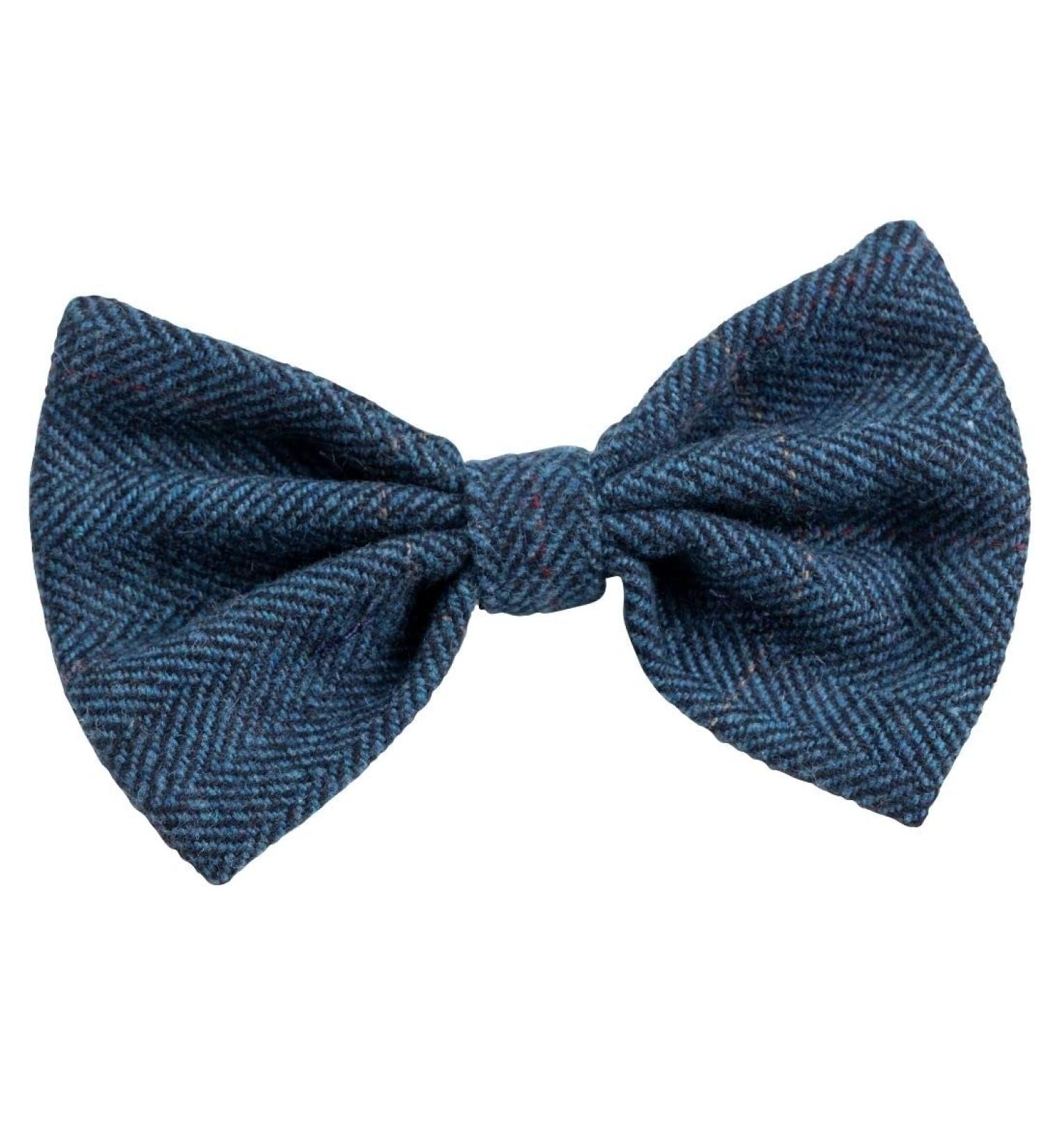 House of Paws Tweed Bow Tie Navy One Size