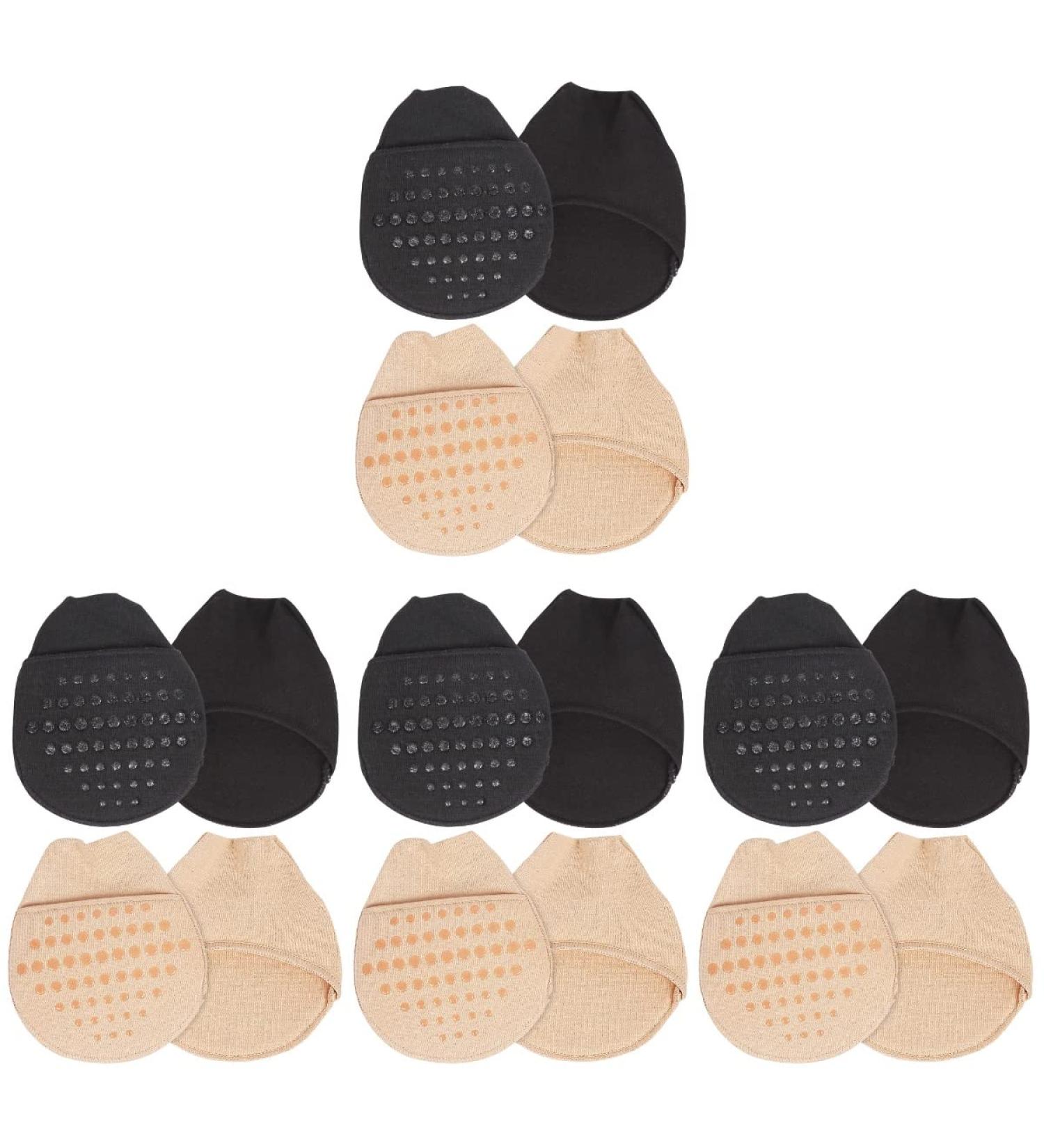 8 Pairs Metatarsal Socks - Invisible Sole Pad Half Palm Sock & Silicone Toe Sleeves for High Heels - Comfort Liner for Front Feet - Buy Online on GoSupps.com