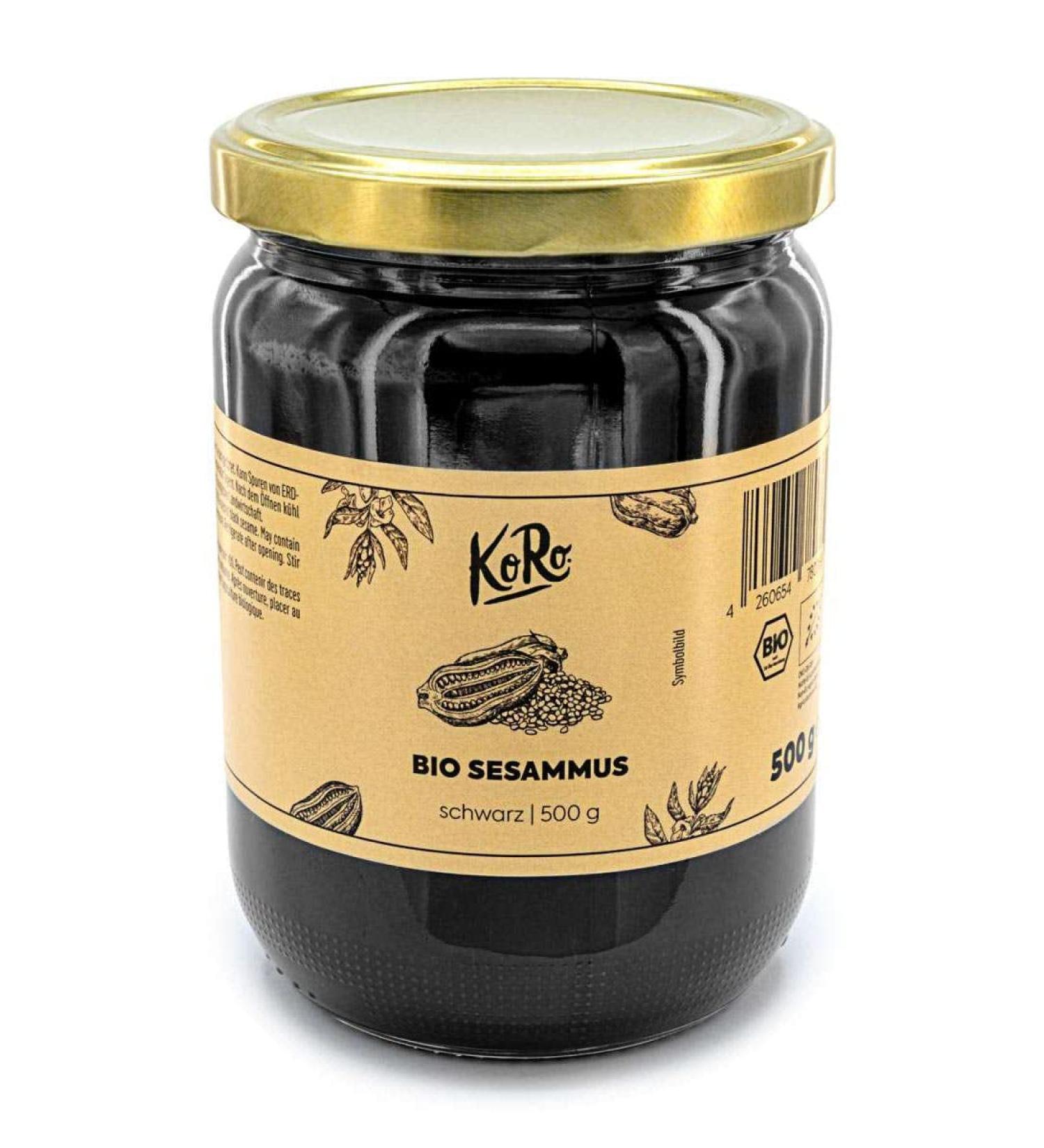 Koro Organic Black Tahini 500g | 100% Organic Black Sesame | Gourmet Culinary Delight - Buy Online on GoSupps.com