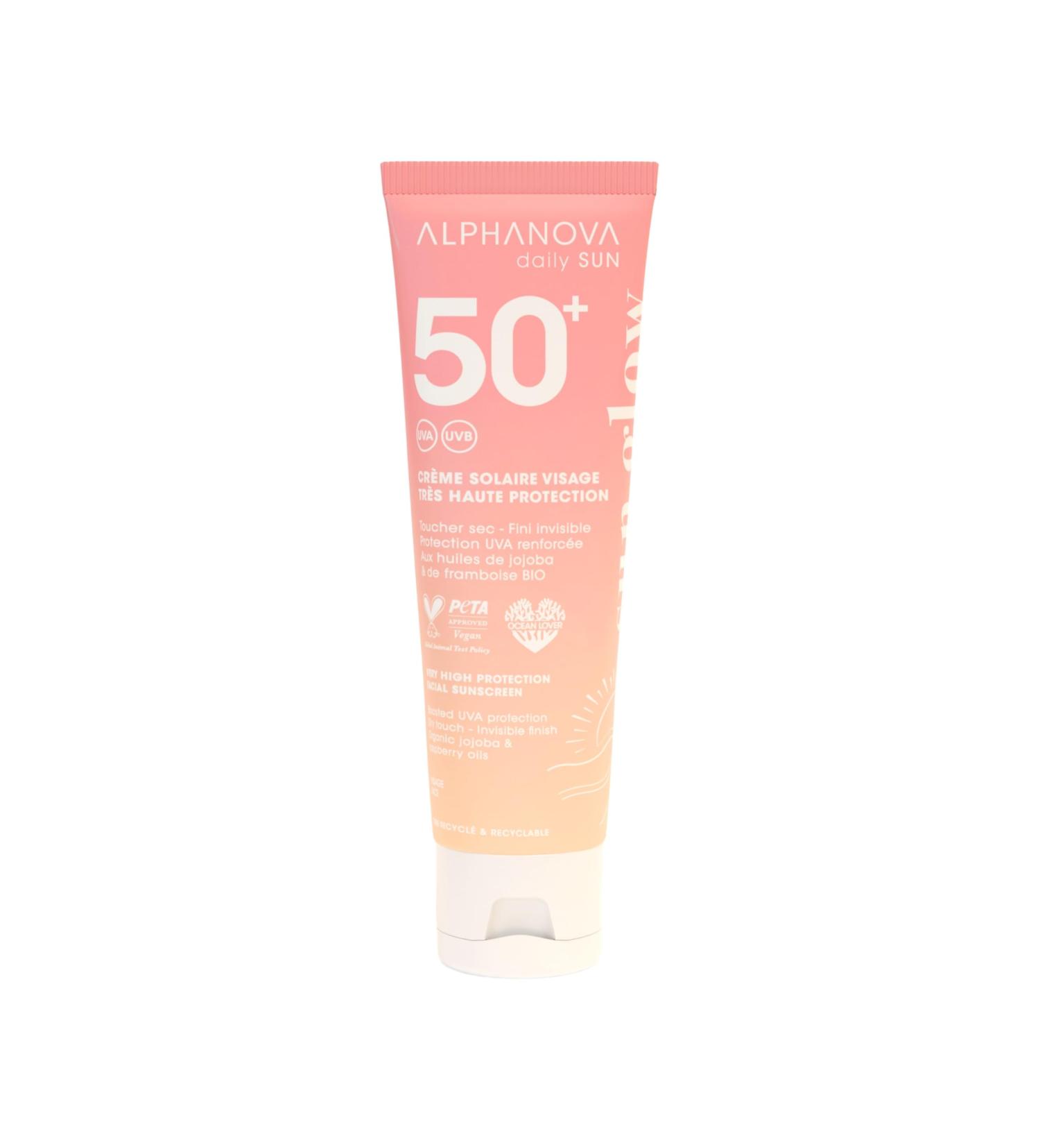  Alphanova ALPHANOVA DAILY SUN - Sun Glow SPF50+ Face Cream - Natural - Reinforced Protection - Anti-Wrinkle Protection - Eco-Friendly - 50 ml - Buy Online on GoSupps.com