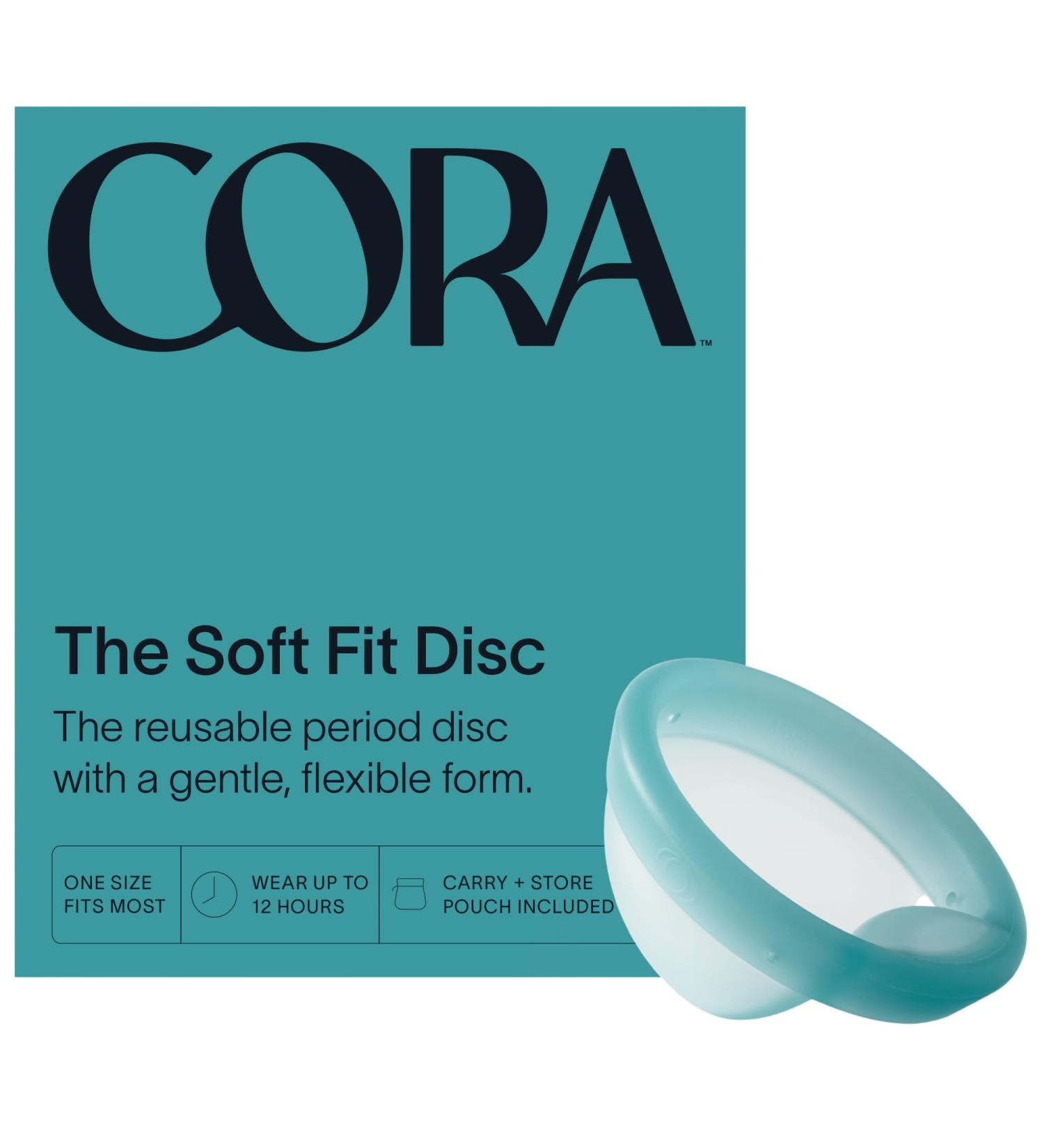 Cora Soft Fit Disc | Reusable Menstrual Disc | Sustainable & Comfortable | Up to 12-Hour Protection | Ideal for All Flow Types | Perfect for Bladder Sensitivities - Buy Online on GoSupps.com