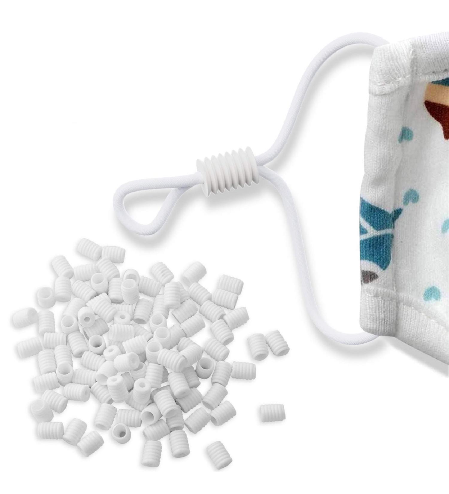 OCEANTREE Cord Locks for Mask - Silicone Cord Stopper Earloop Toggles - White - Buy Online on GoSupps.com