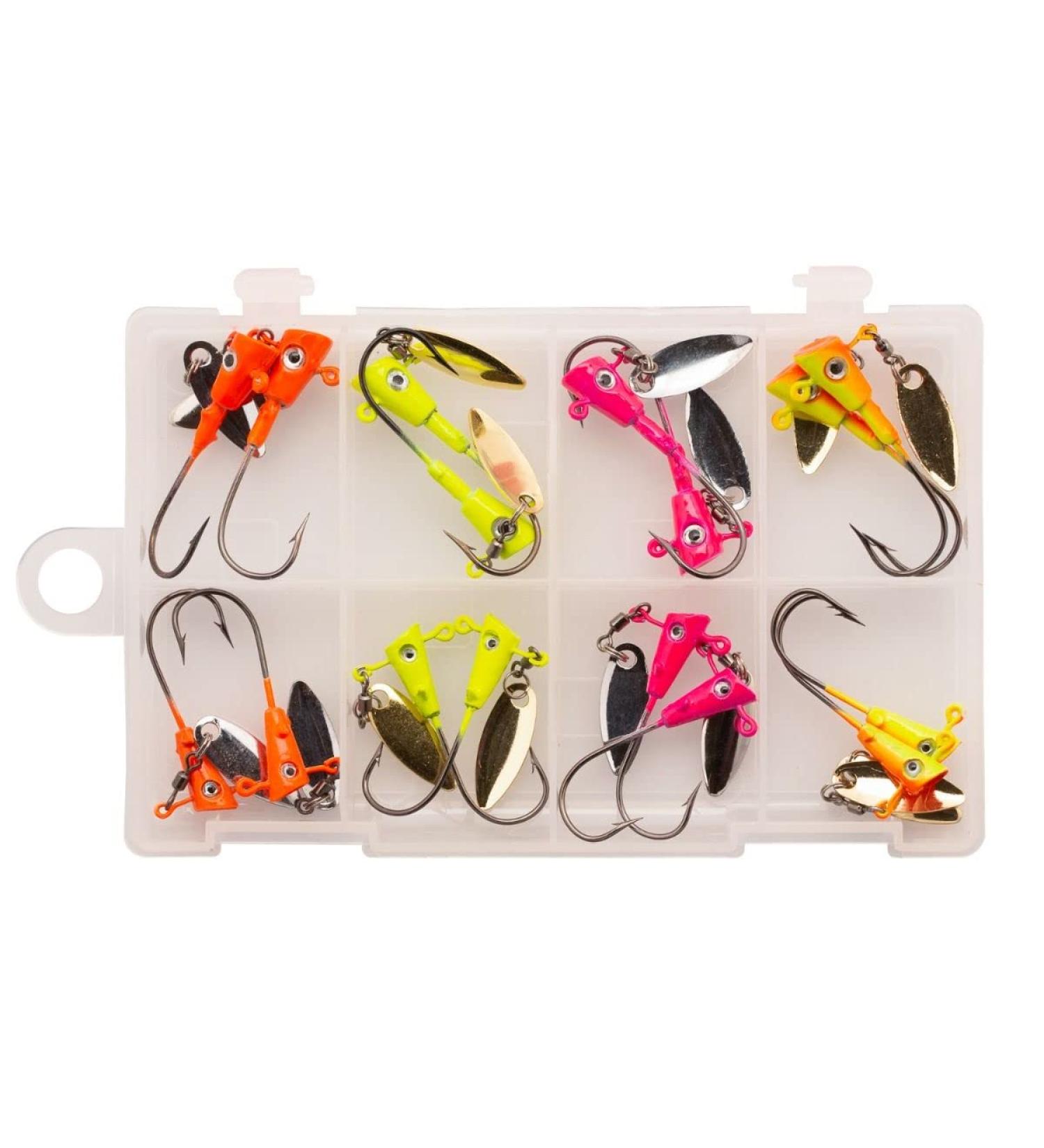 Crappie Magnet Fin Spin Kit - 8 Size 1/8 and 1/16 Jig Heads - Fishing Equipment & Accessories - Buy Online on GoSupps.com