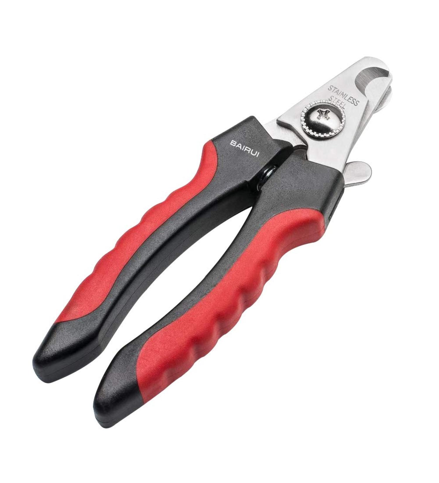 BAIRUI Dog Nail Clippers and Heavy Duty Nail Clipper for Large Dogs Professional Nail Trimmer for Dogs/Cats Pet-Nail Trimmer with Safety Guard to Avoid Over-Cutting Nails Free Nail File (Red) - Buy Online on GoSupps.com