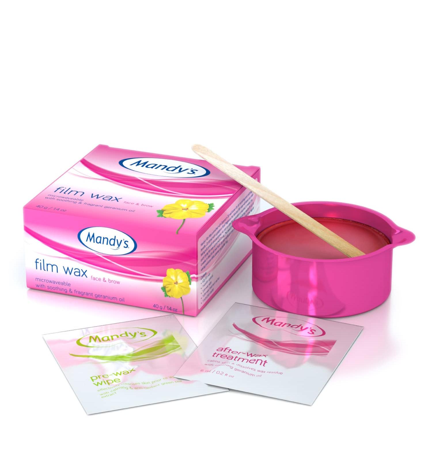Mandy s Film Wax Face & Brow Facial Hot Wax for Brows Chin and Upper Lip 40g - Buy Online on GoSupps.com