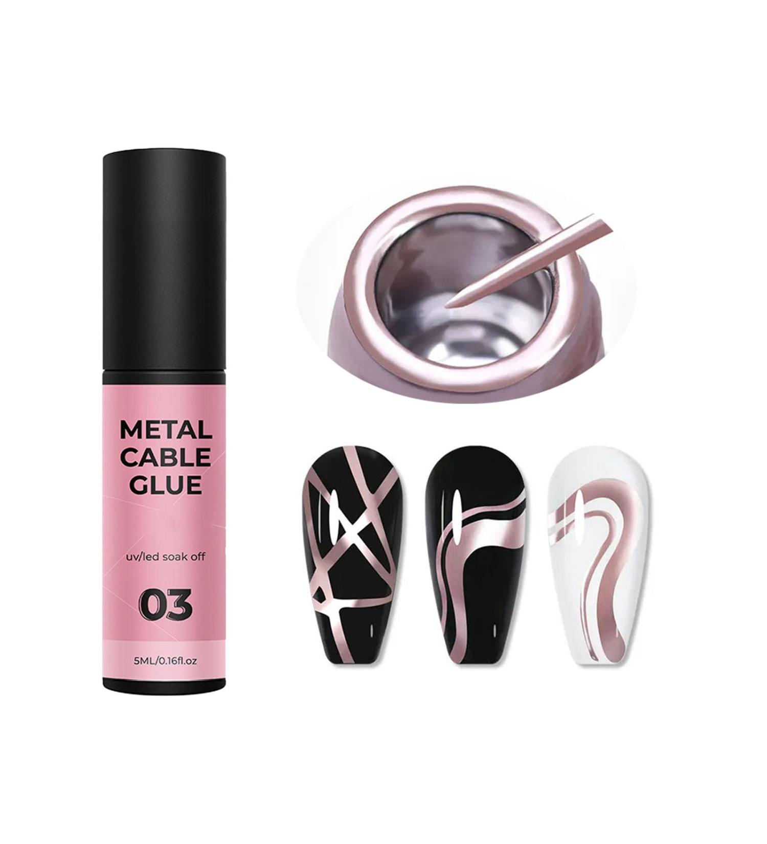 Gel Nail Polish Liner Rose Gold Nail Art Line Gel Soak-Off UV/LED Painted Gel Nail Polish for French Tip Manicure Home DIY Salon Metallic Gel Nail Polish for Fineliner Nail Art - Buy Online on GoSupps.com