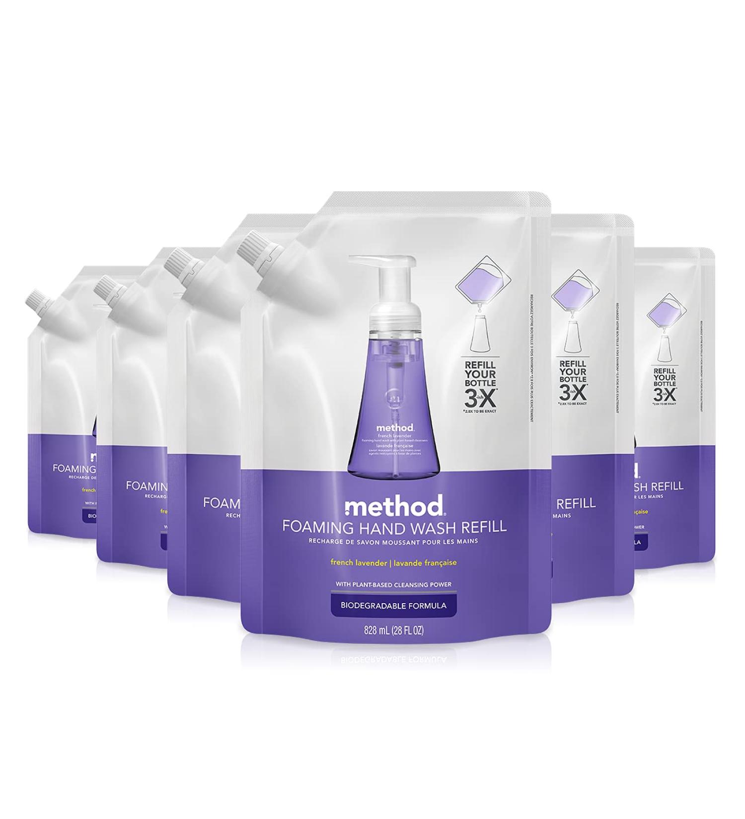 Method Foaming Hand Wash Refill - French Lavender, 28 oz (Pack of 6) - Eco-Friendly Clean - Buy Online on GoSupps.com