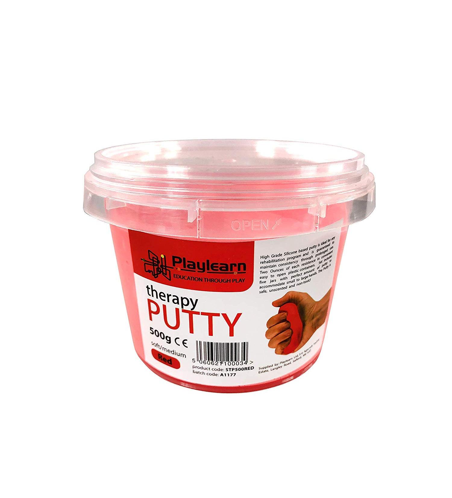 Playlearn Therapy Putty 18oz Medium - Red Stress Putty for Kids and Adults - Buy Online on GoSupps.com
