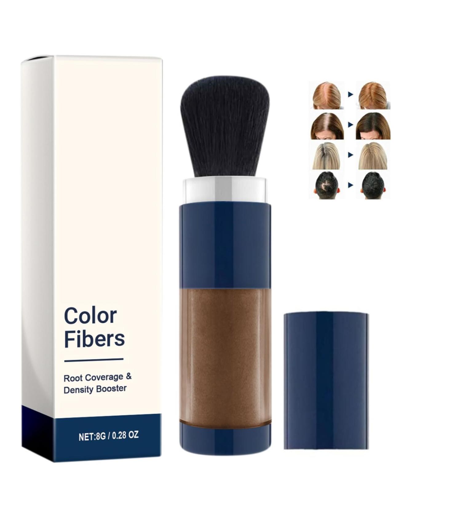 Supersize Color Fibers with Refill Set Colored Hair Thickener Hair Fibers for Men Women Hair Fiber Powder Temporary Hair Color for Root Touchup with Hair Thickening Powder (DARK BROWN) - Buy Online on GoSupps.com