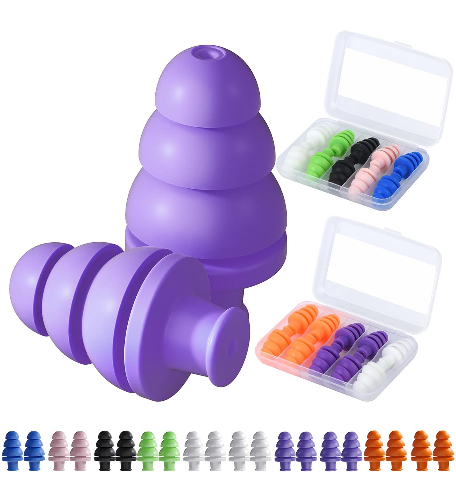 Buy Ear Plugs for Sleeping 10 Pairs Reusable Noise Cancelling Earplugs | Soft Comfort 33dB NRR Perfect for Travel & Concerts - Buy Online on GoSupps.com