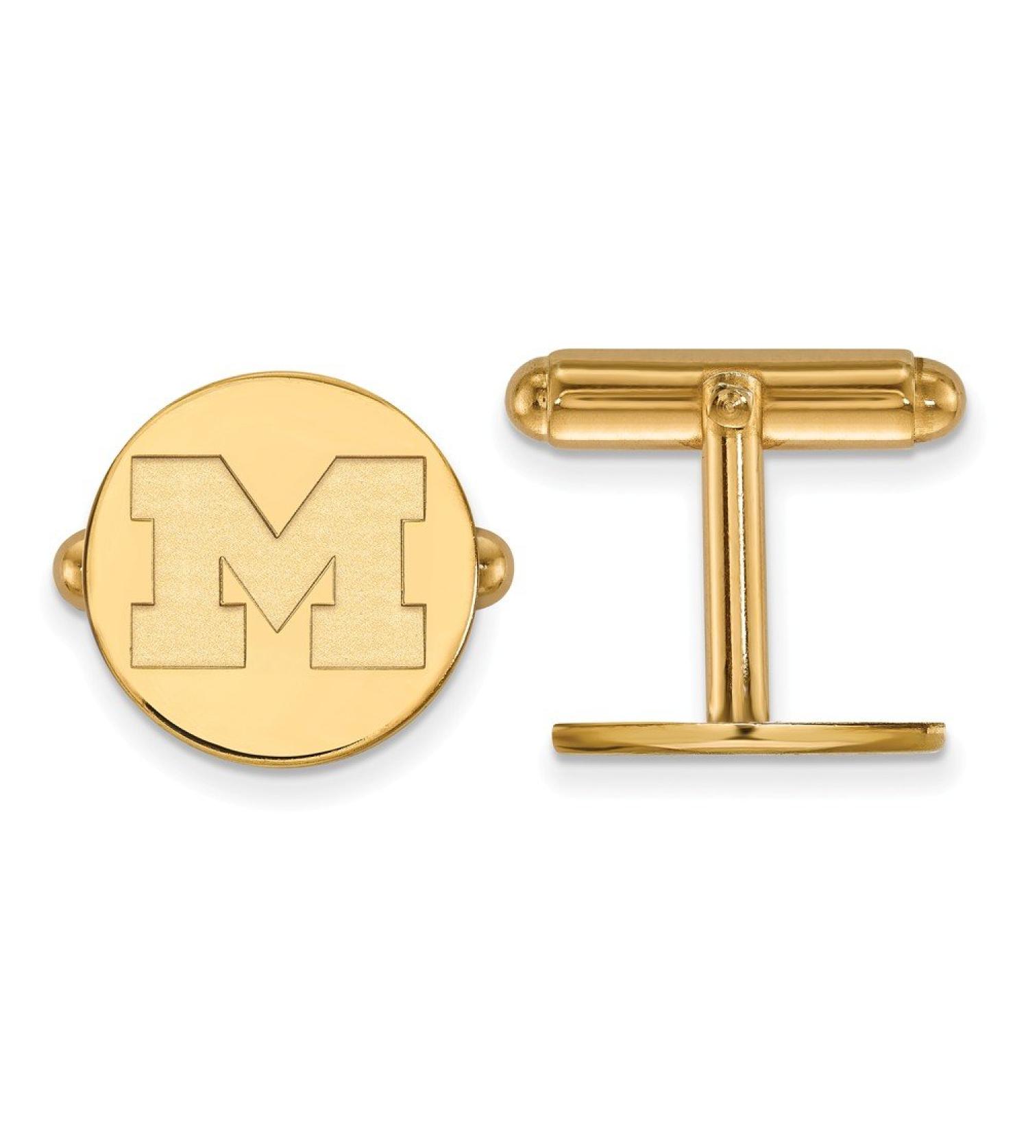 Michigan Gold Plated Cuff Links - Stylish and Elegant Accessories - Buy Online on GoSupps.com