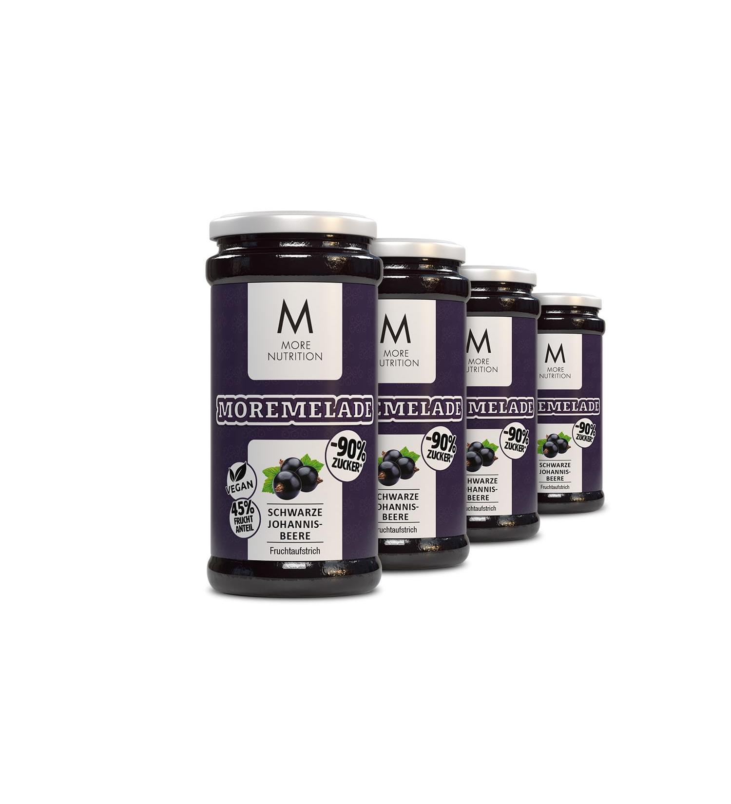 Buy MORE NUTRITION Moremelade Blackcurrant 4 x 240g - Light Fruit Spread | International Shipping - Buy Online on GoSupps.com