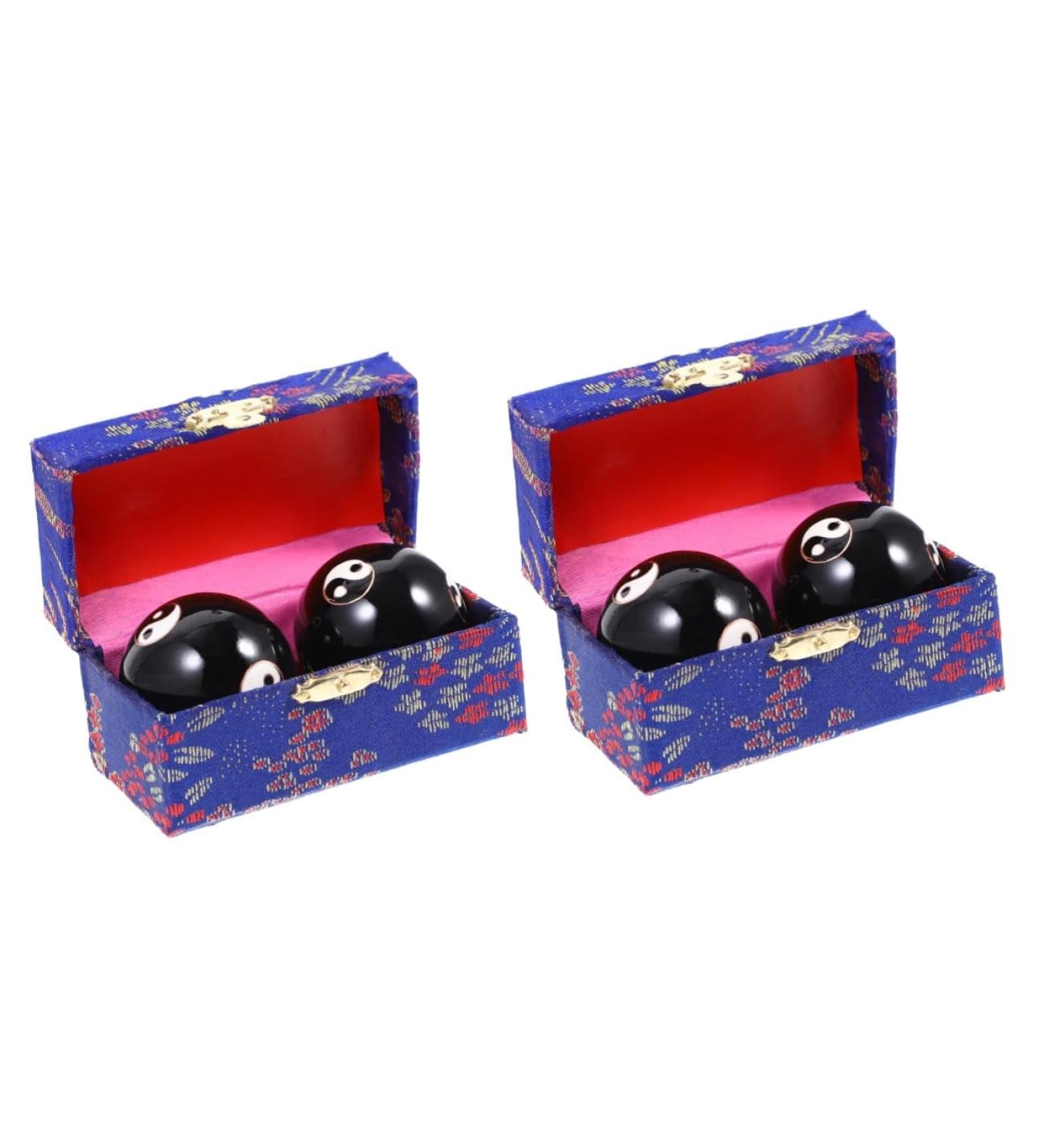 JECOMPRIS 4-Piece Massage Globe Set | Baoding Balls with Bell | Hand Massage Tools for Yoga & Fitness - Buy Online on GoSupps.com