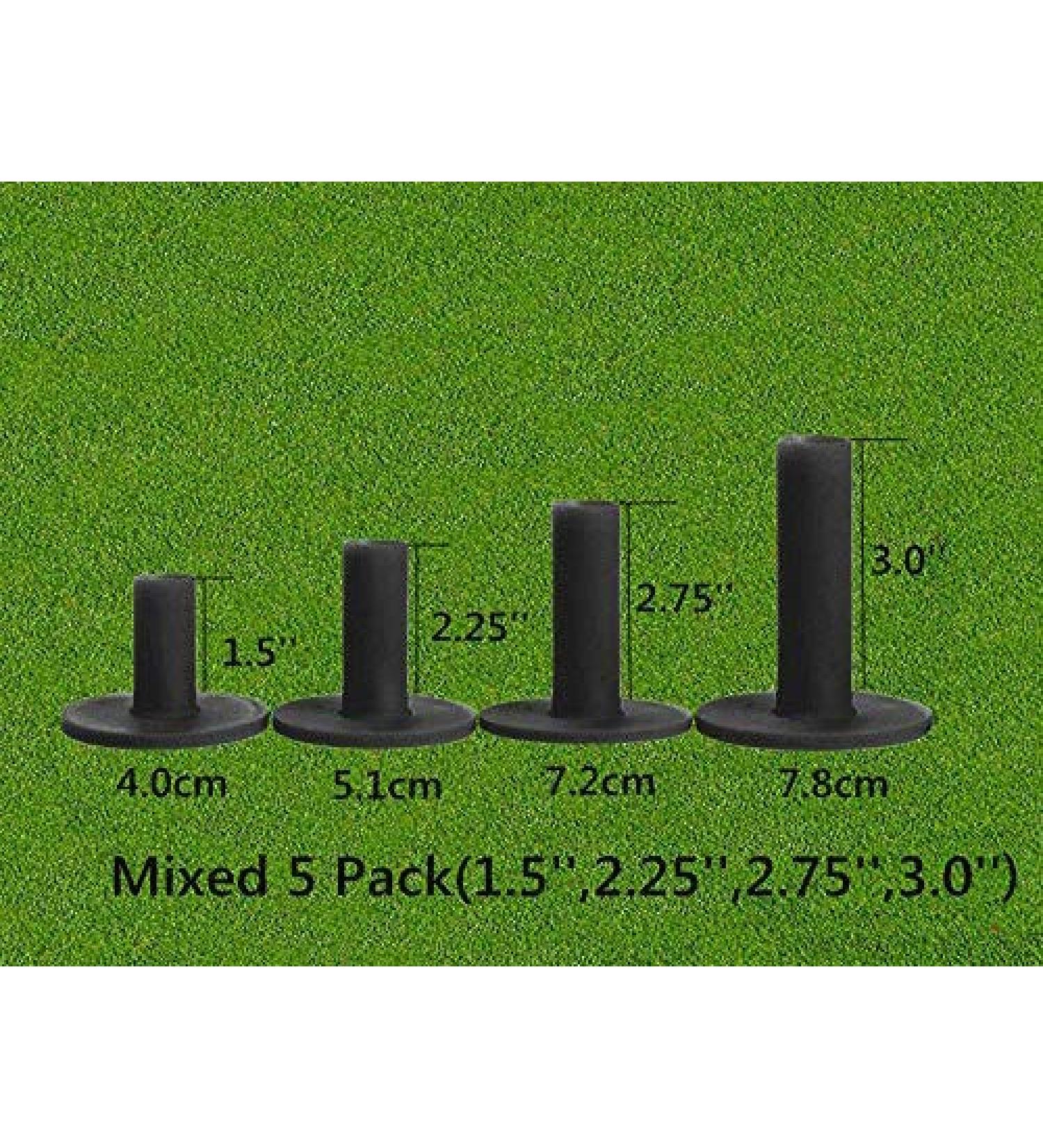 FINGER TEN Golf Rubber Tees Set - Mixed 4 Pack for Driving Range Practice Mat - 1.5, 2.25, 2.75, 3 Sizes - Durable and Value-Priced - Buy Online on GoSupps.com