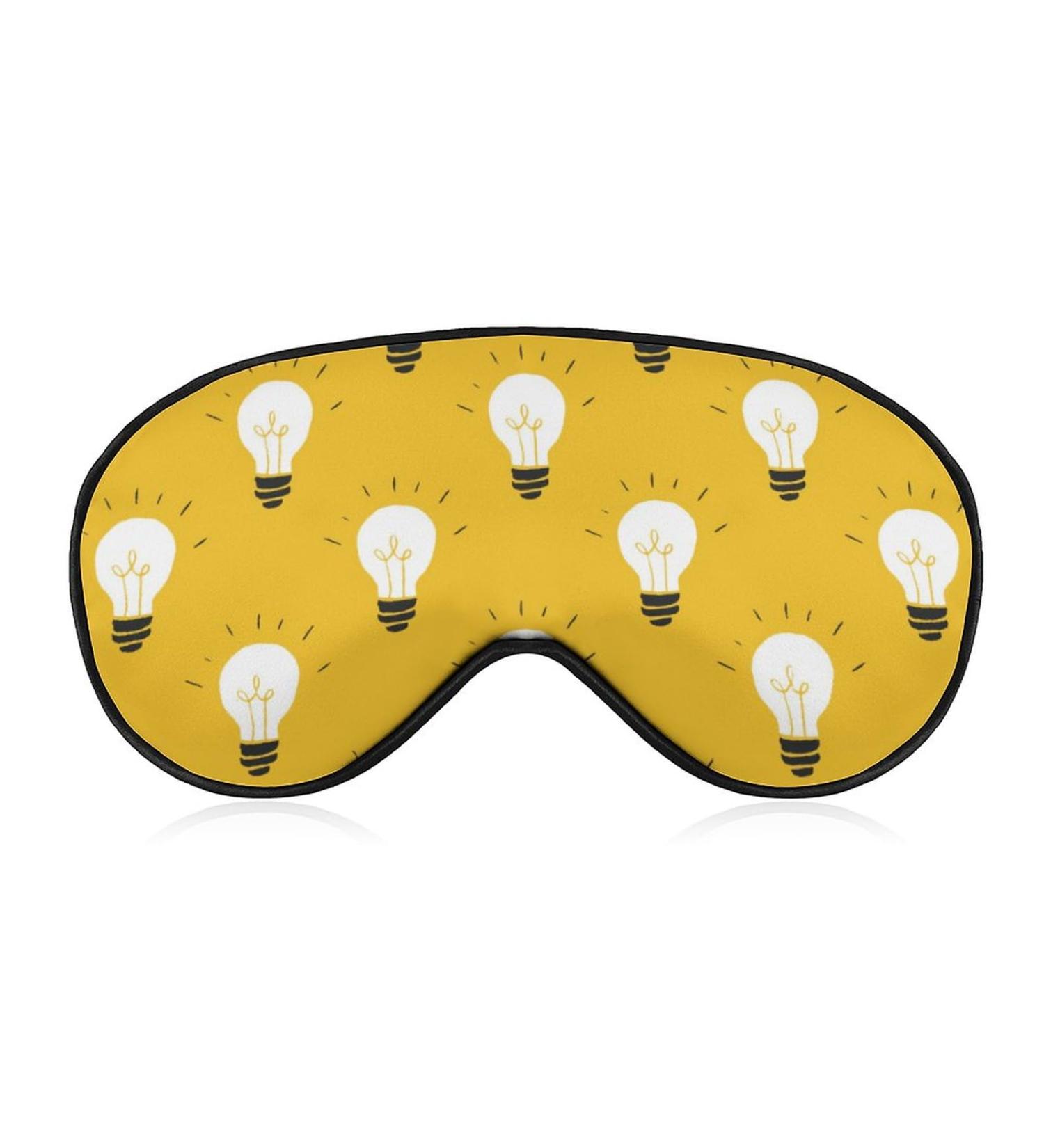 Yellow Light Bulb Sleep Mask | Adjustable Strap | Blocks Light for Restful Sleep | Ideal for Men and Women | Perfect for Nighttime, Travel, and Naps - Buy Online on GoSupps.com