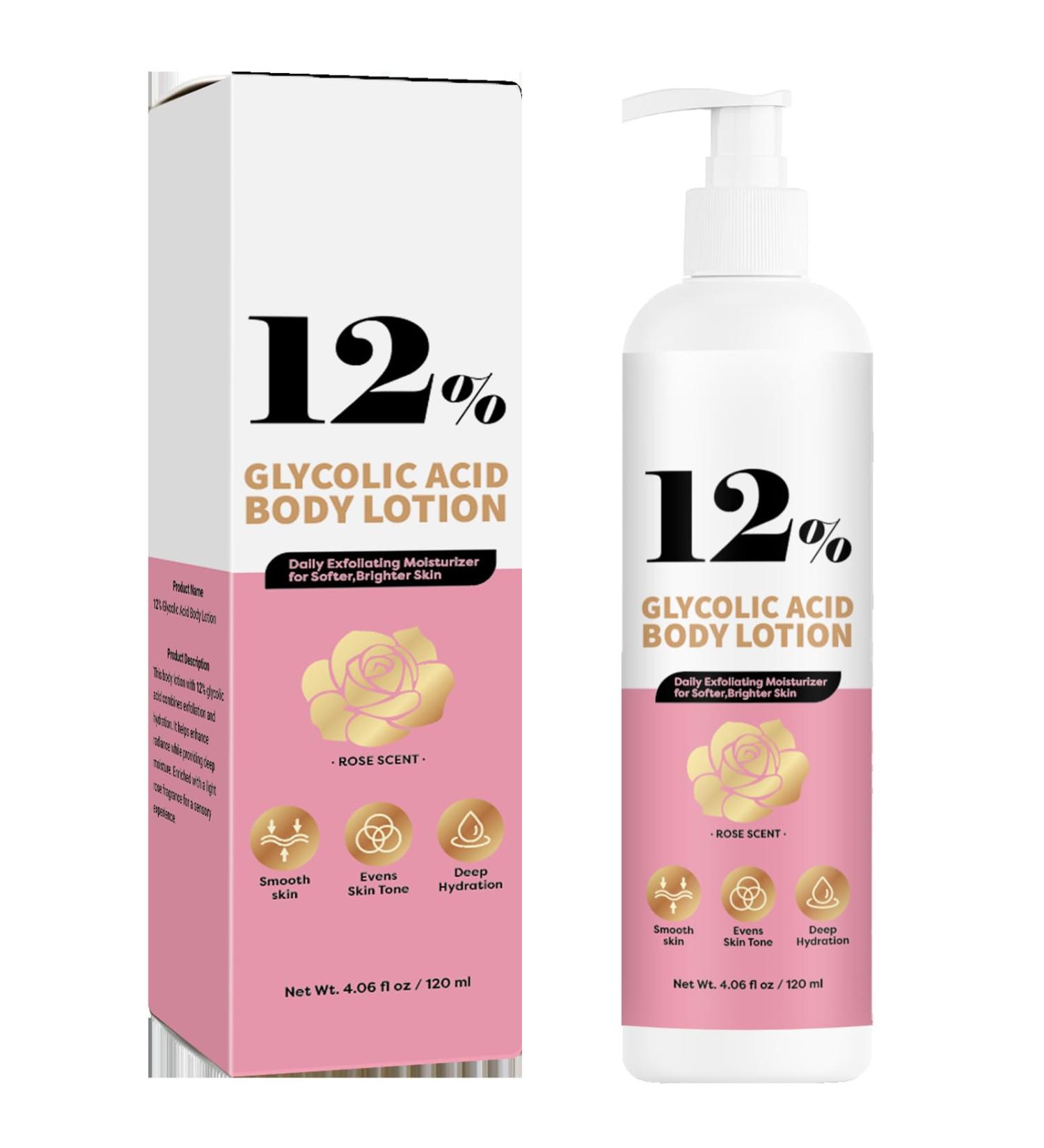 12% Glycolic Acid Body Lotion Body Exfoliating Cream Firming and Moisturizing Nourishing Skin Refreshing and Non-sticky Fast Absorption Suitable for Dry Skin Daily Moisturizing - Buy Online on GoSupps.com