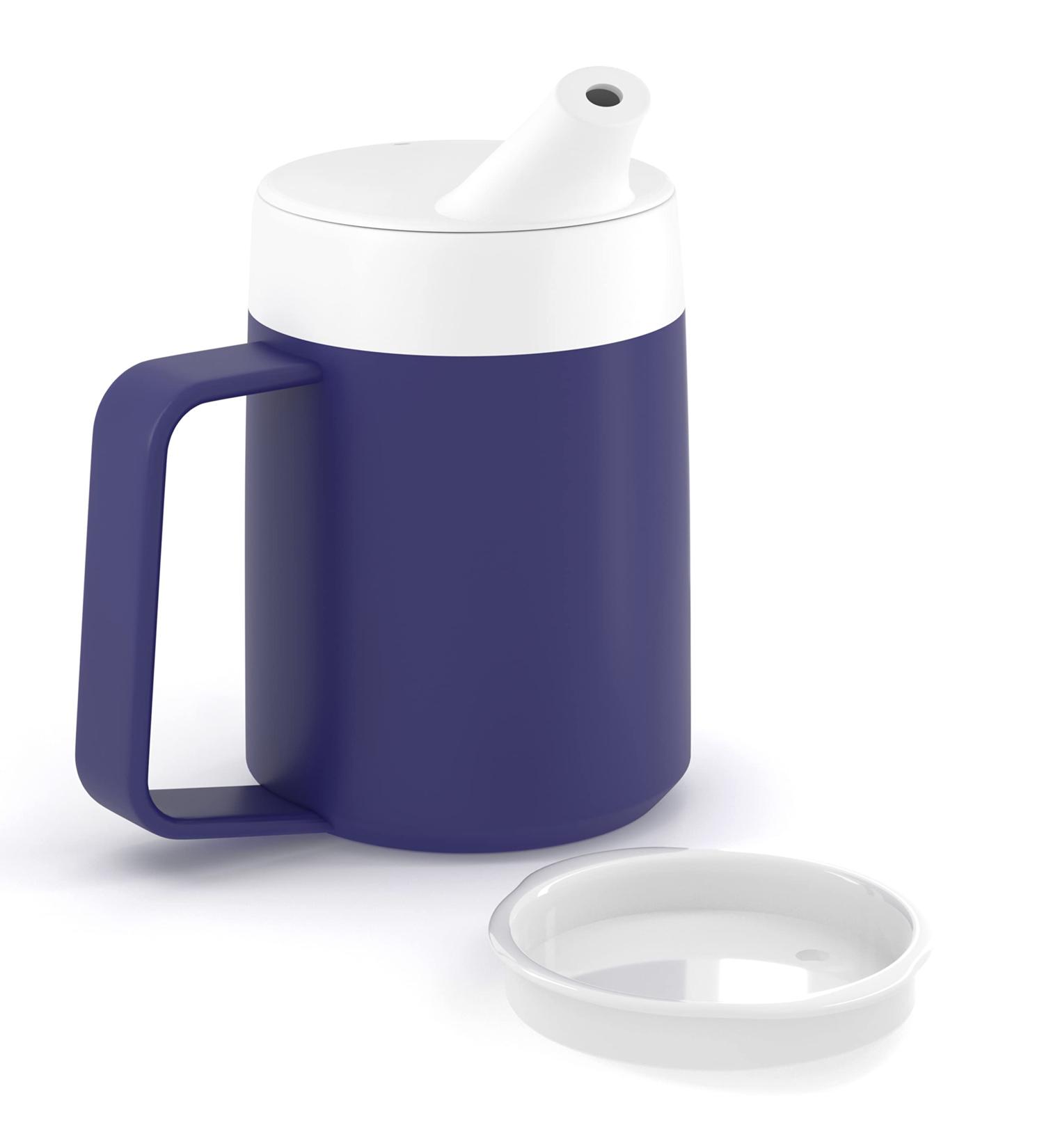 JFA Supplies 1 Handle 165ml Blue Adult Drinking Mug - Non Spill Cup - Buy Online on GoSupps.com