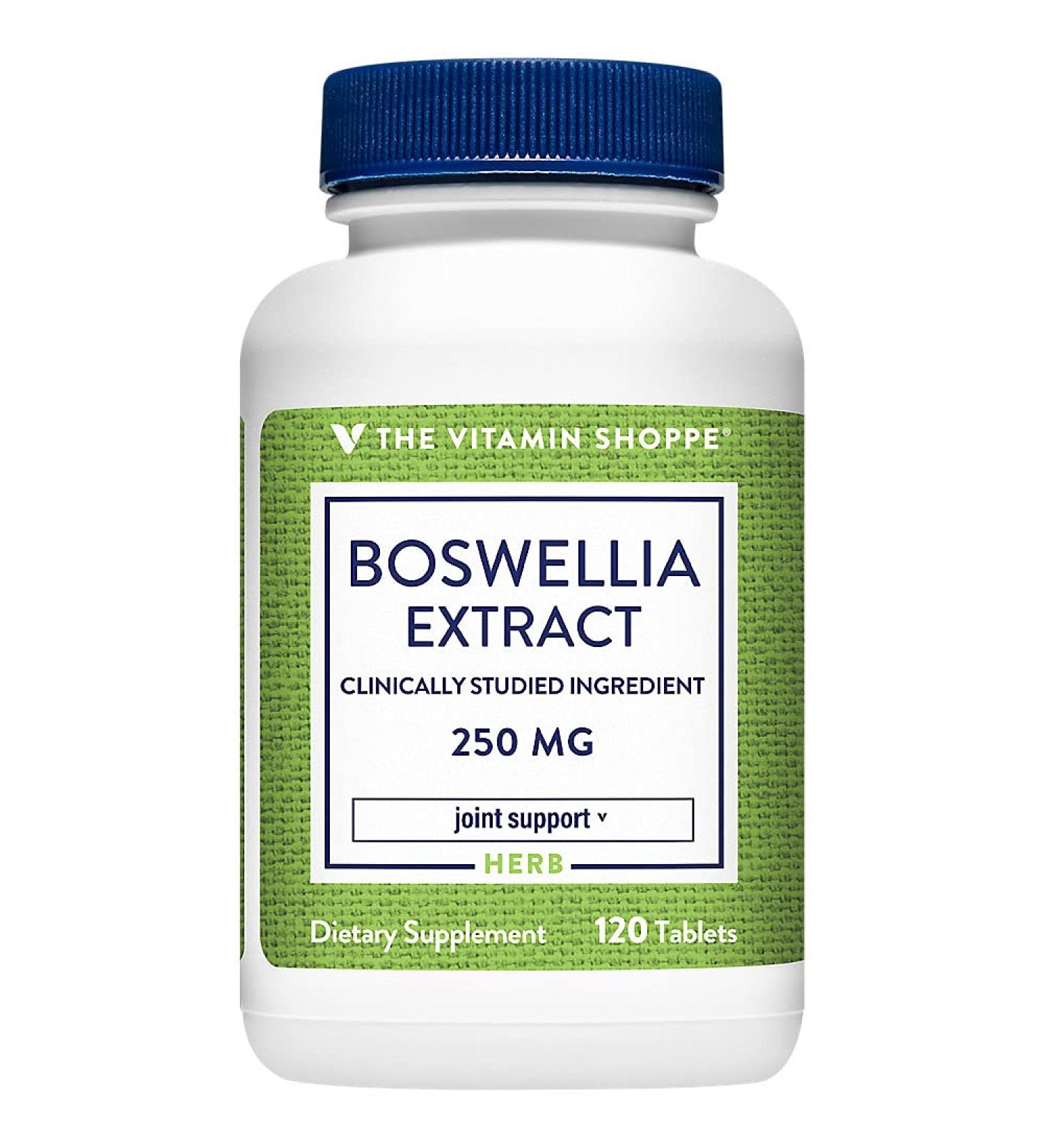 Buy Vitamin Shoppe Boswellia Serrata 250MG Extract for Cardiovascular & Joint Health - 120 Tablets - International Shipping Available - Buy Online on GoSupps.com