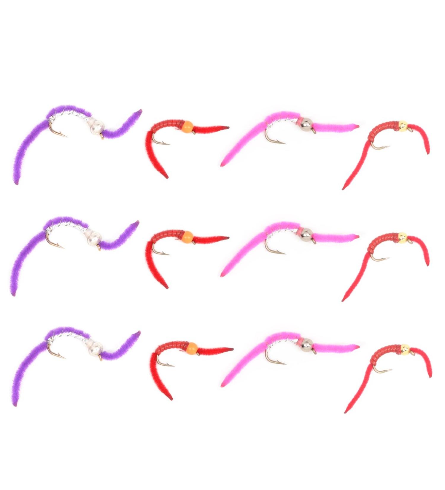 San Juan Worm Power Bead Trout Fly Assortment - 12 Wet Nymph Flies Collection - Buy Online on GoSupps.com