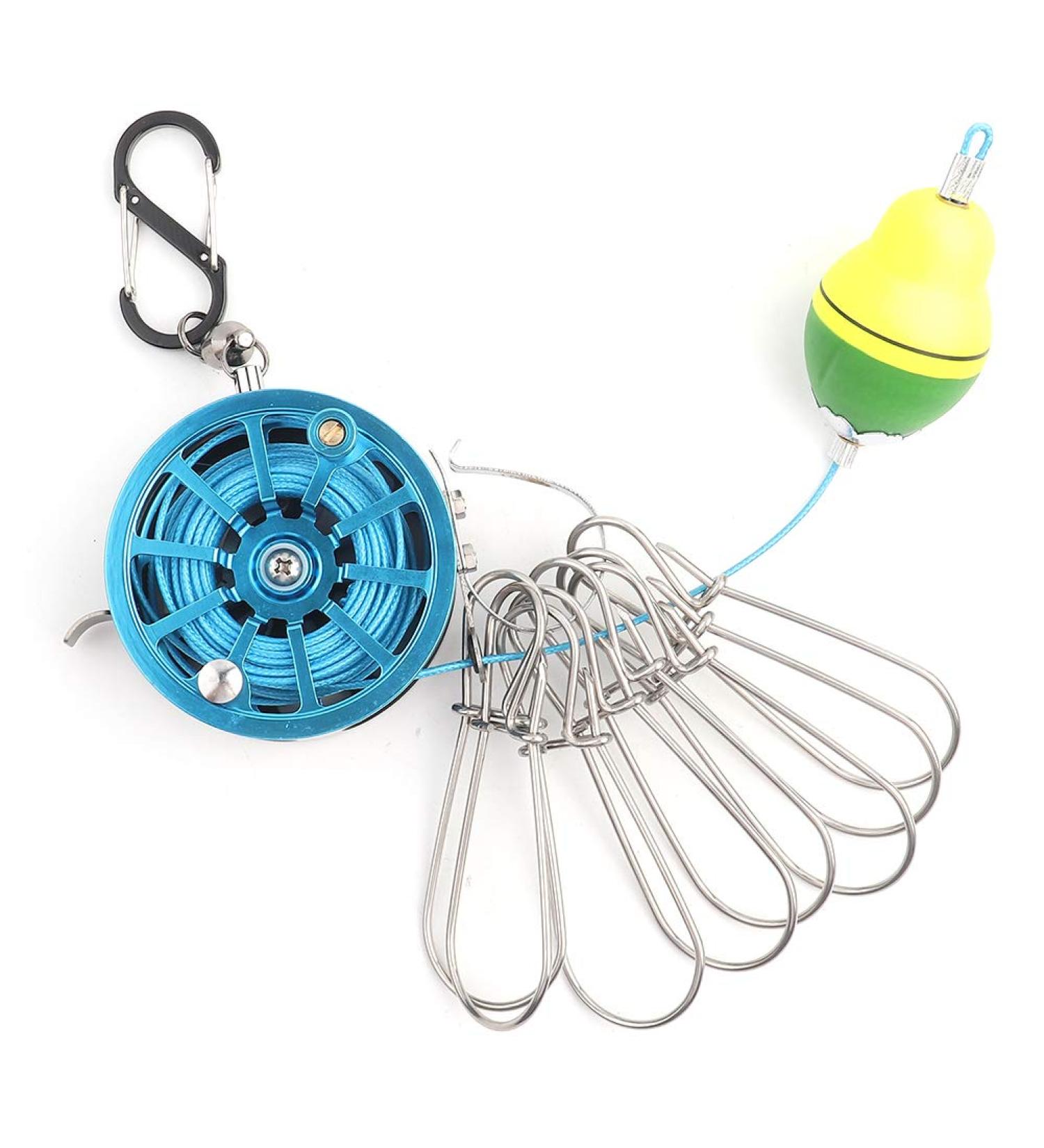 Josopa Fish Lock Buckles - 5 Durable Chain Stringer Locks with Metal Snaps & Carrying Box 70mm Blue - Float Fishing Tackle Accessory - Buy Online on GoSupps.com