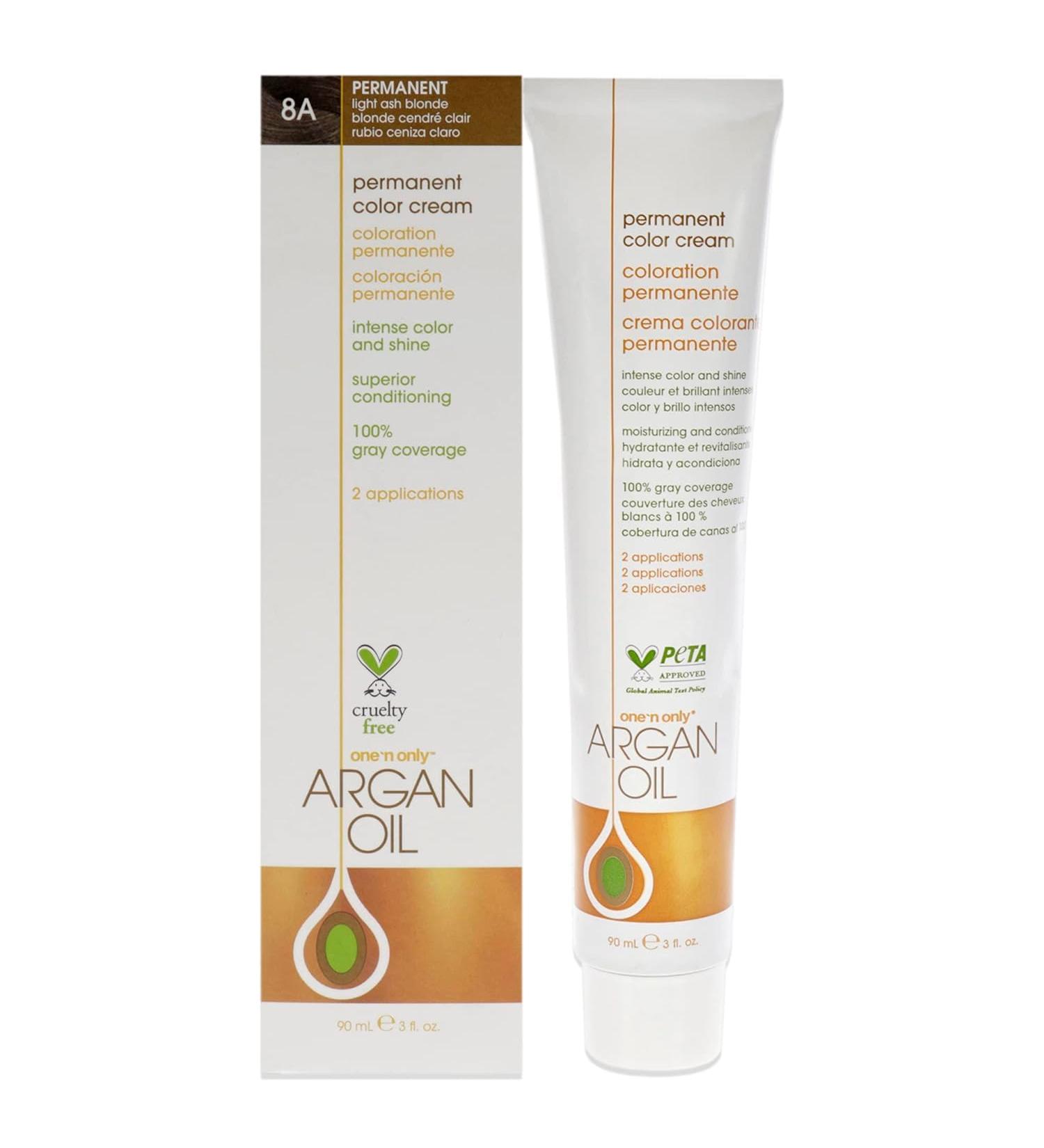 One N Only Permanent Hair Color - Argan Oil Hair Dye for Gray Coverage - 8A Light Ash Blonde - Rich Tones & Moisture Boost - International Shipping Available - Buy Online on GoSupps.com