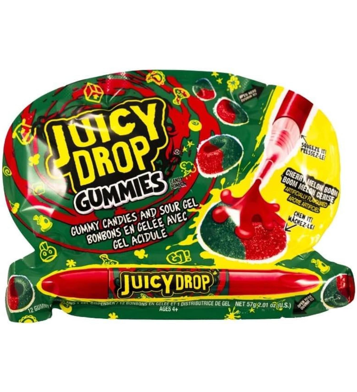 Juicy Drop Gummies Extreme 6 x 57g Delicious Tasty And Twisty Treat Gift Hamper For Birthday Christmas Sold By Kidzbuzz