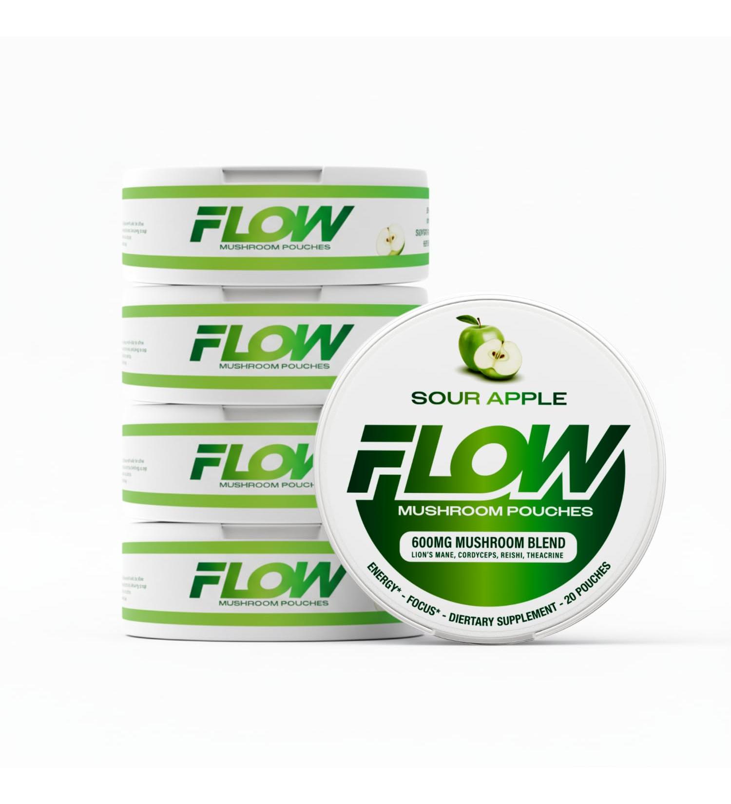 Mushroom Nootropic Pouches - 600mg Organic Mushroom Energy Ultra Pouches with Lion's Mane Reishi Cordyceps for Focus & Clean Energy - Zero Caffeine or Sugar (5 Can Pack Sour Apple) Sour Apple 20 Count (Pack of 5) - Buy Online on GoSupps.com