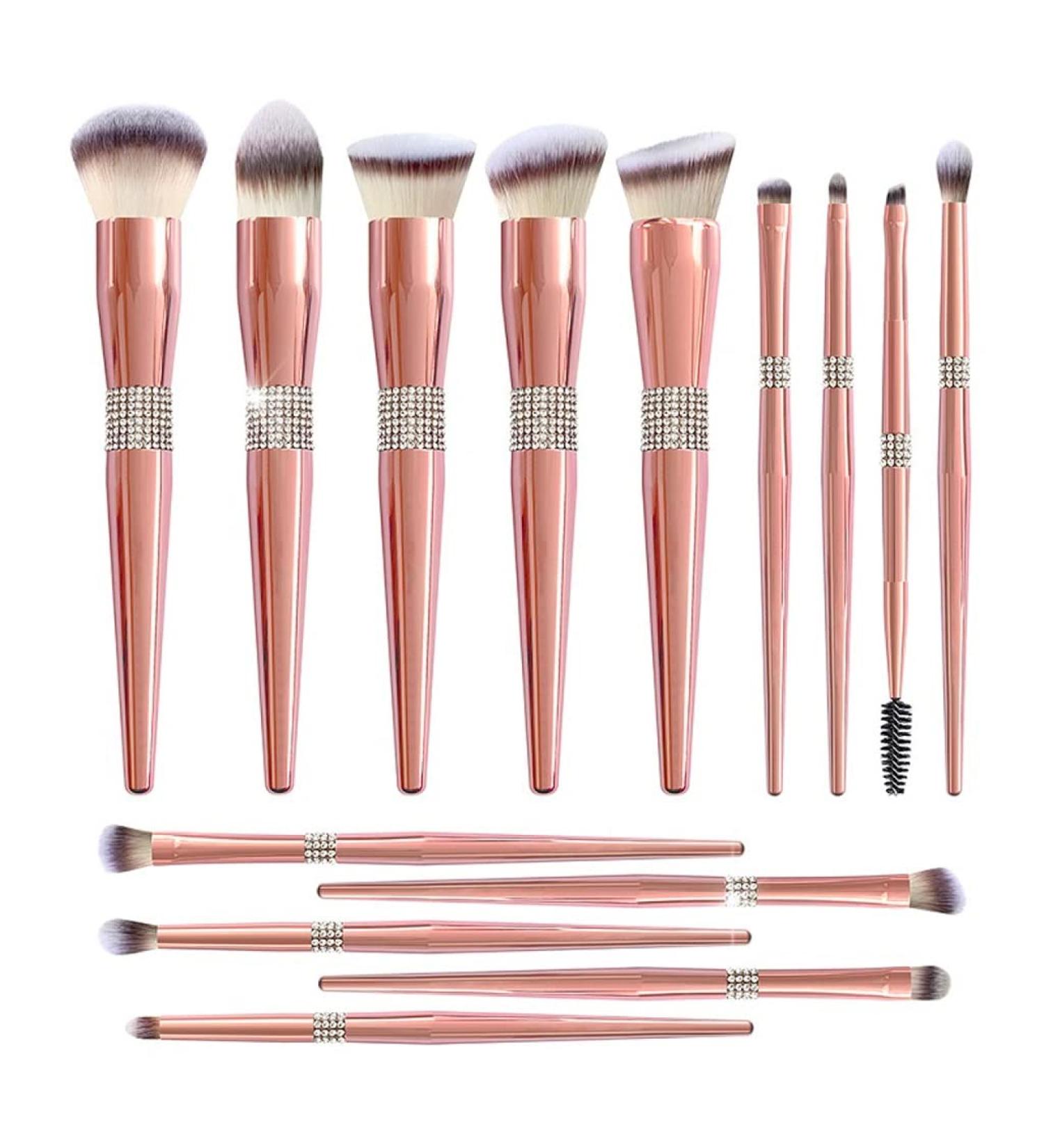 Buy Bling Diamond Encrusted Makeup Brushes Set | Professional Cosmetic Tools for Flawless Application - Buy Online on GoSupps.com