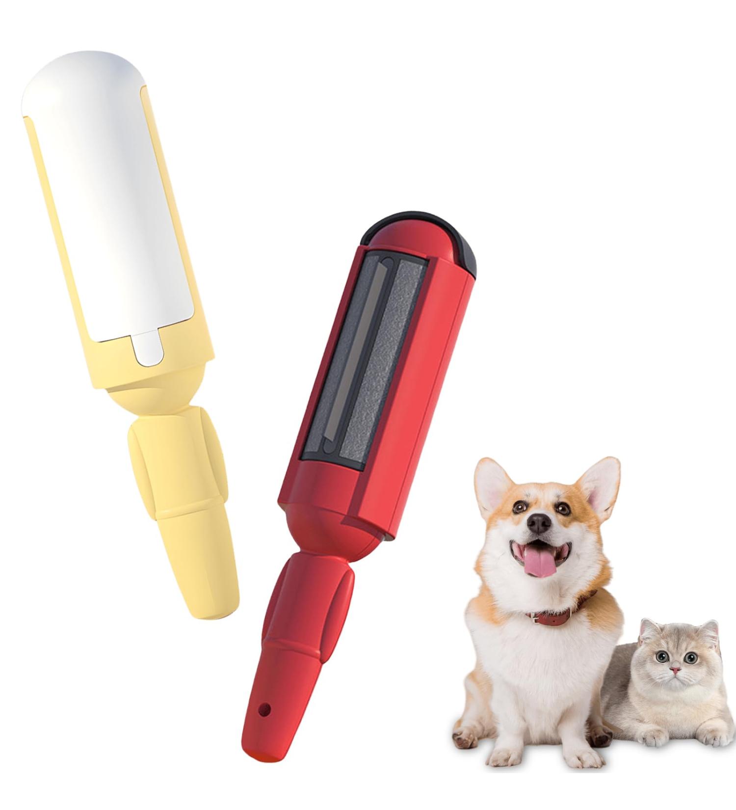 Reusable Lint Roller for Pet Hair - 2 Pack | Effective Animal Hair Remover for Cats & Dogs | Ideal for Carpet & Sofa - Buy Online on GoSupps.com
