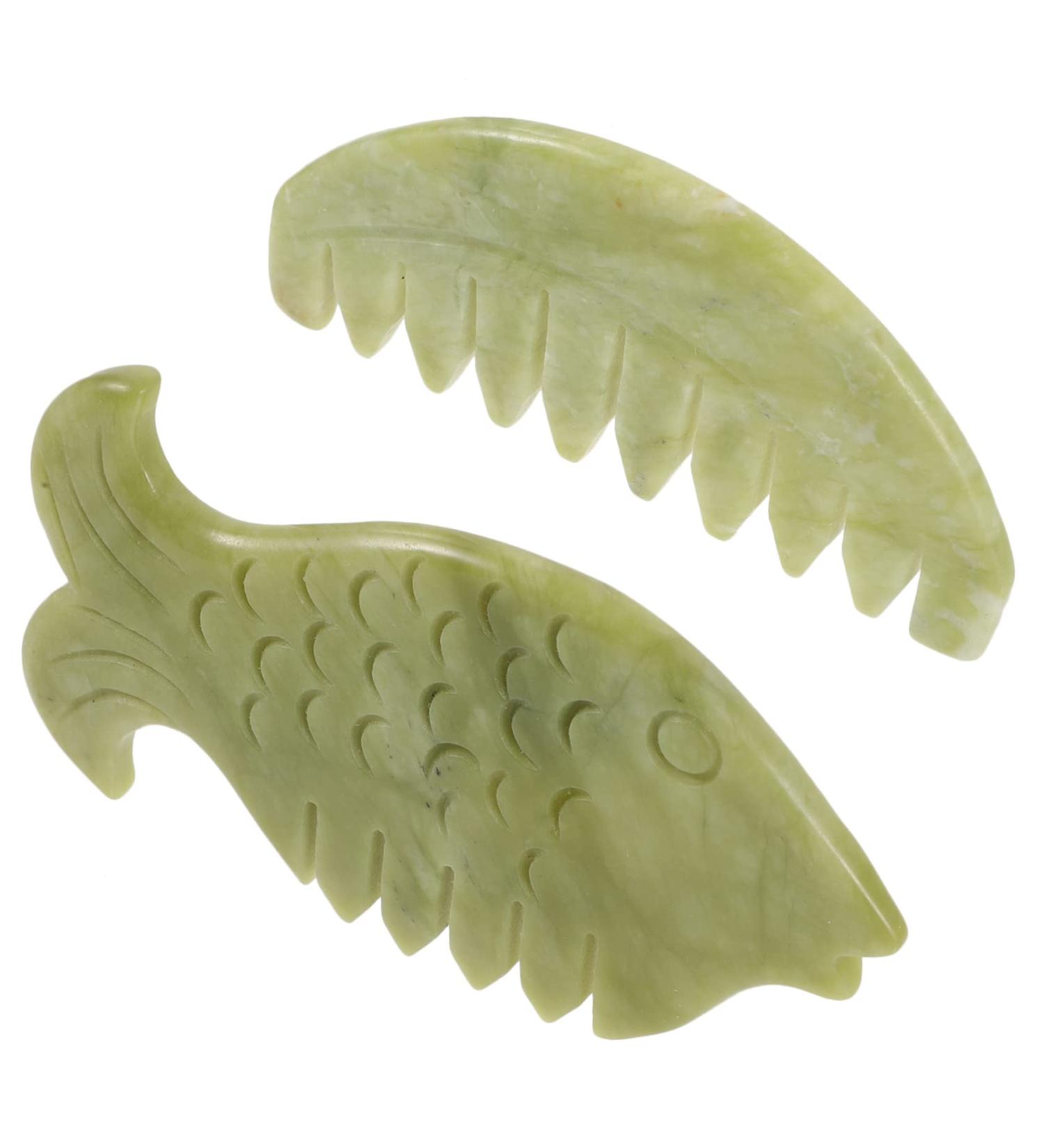 Buy Hapinary 2-Piece Jade Scalp Massage Tools Set - Portable Head Massagers for Ultimate Relaxation | International Shipping Available - Buy Online on GoSupps.com