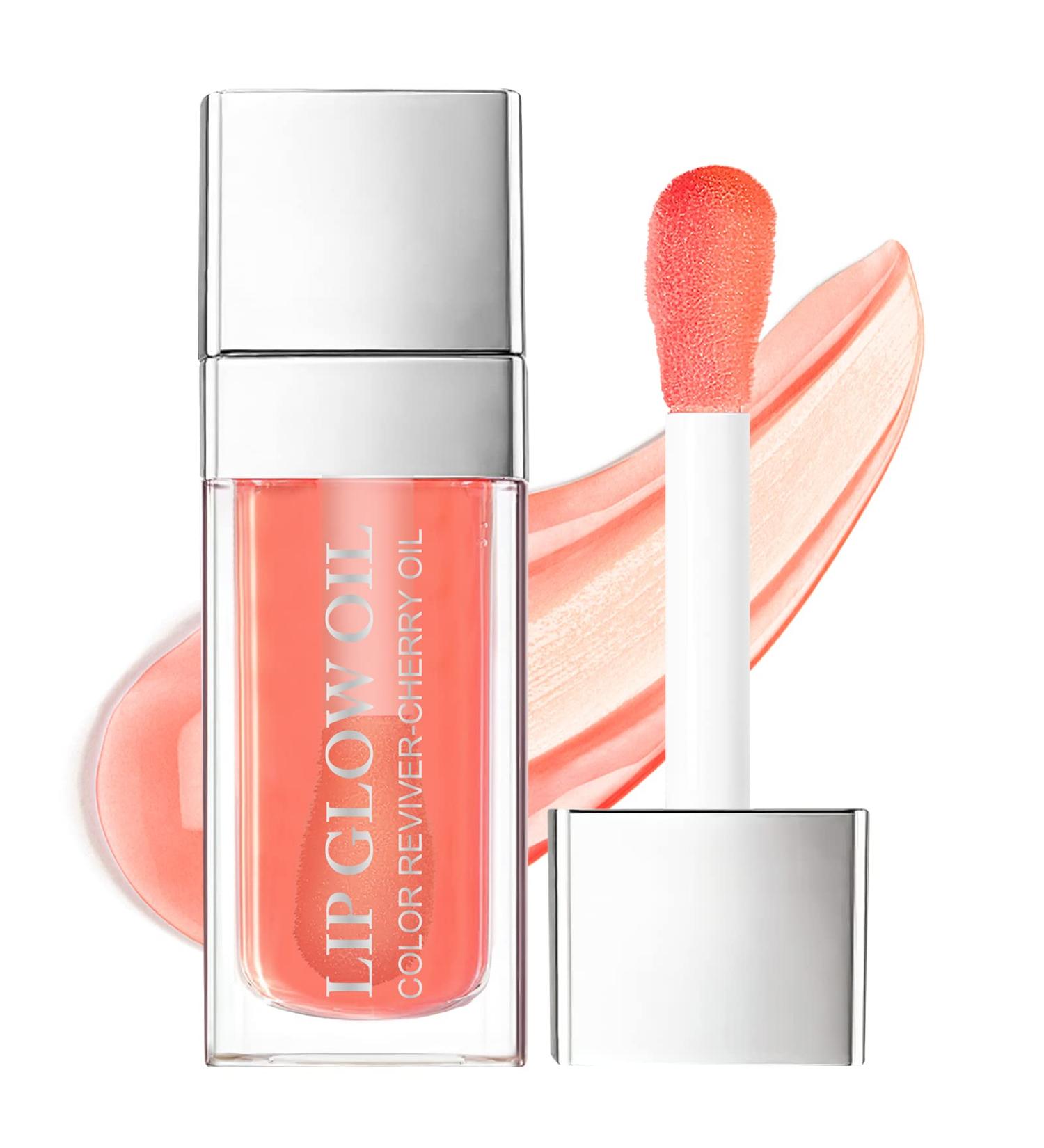 AOOWU Tinted Plumping Lip Oil - Moisturizing & Long-Lasting Lip Hydrating Gloss in Pink | Glitter Shine Liquid Lipstick for Women - Buy Online on GoSupps.com
