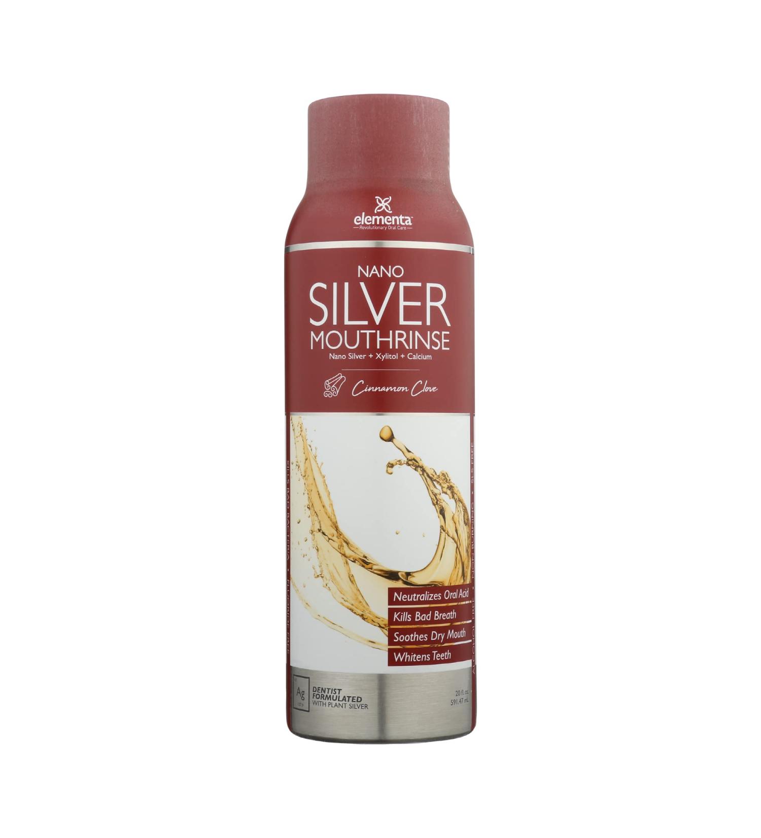 Elementa Silver Adult Mouth Rinse 20 fl oz - Cinnamon Clove - Oral Care Solution - Buy Online on GoSupps.com
