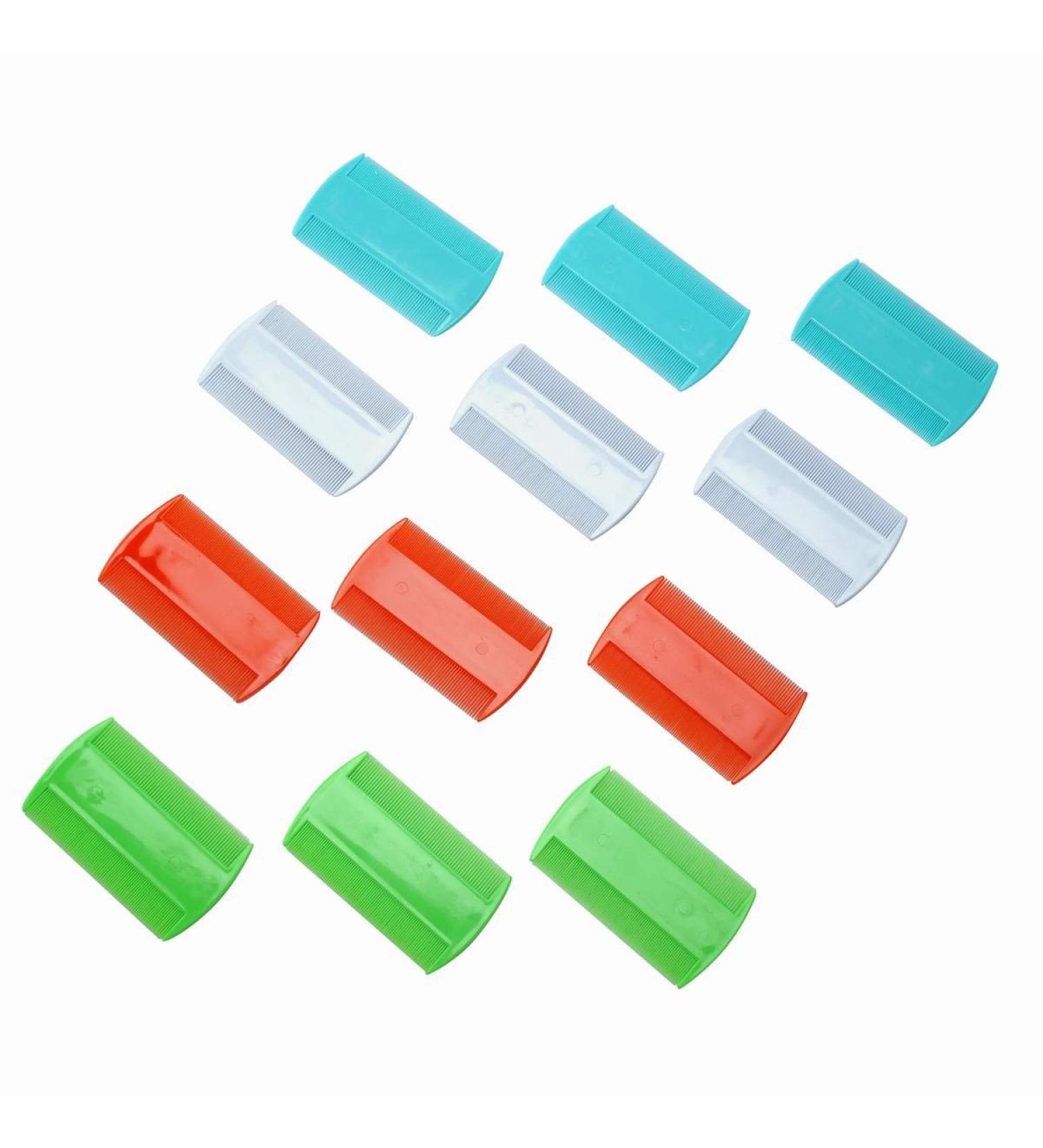 BinaryABC Plastic Flea Lice Combs - Double-Sided Fine Tooth Comb for Hair Styling - 12pcs - Buy Online on GoSupps.com