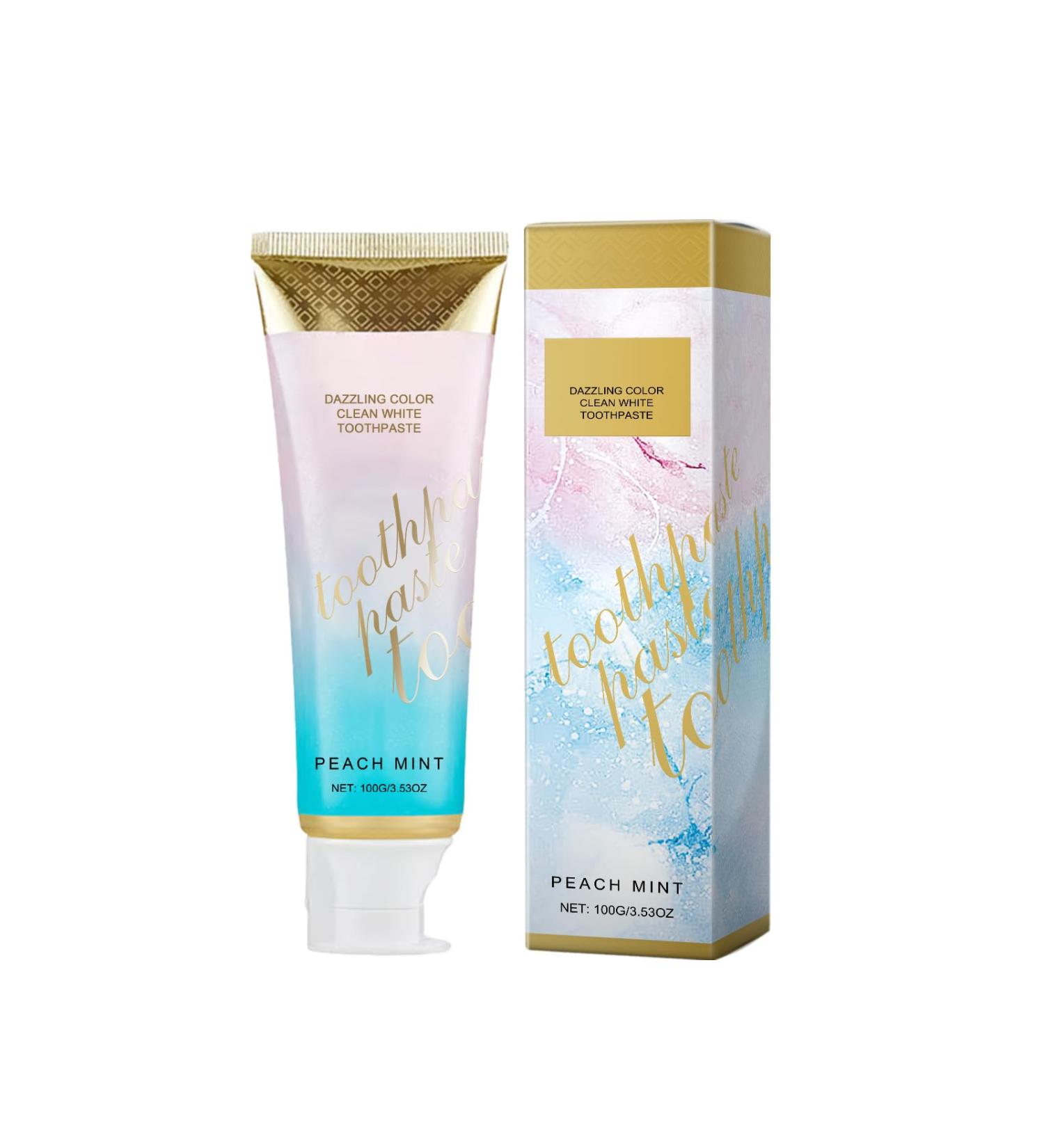 Radiant Whitening Toothpaste Remove Tooth Stains Fresh Breath Intensive Complete Care Repair and Protect (Peach Mint 1PCS) - Buy Online on GoSupps.com