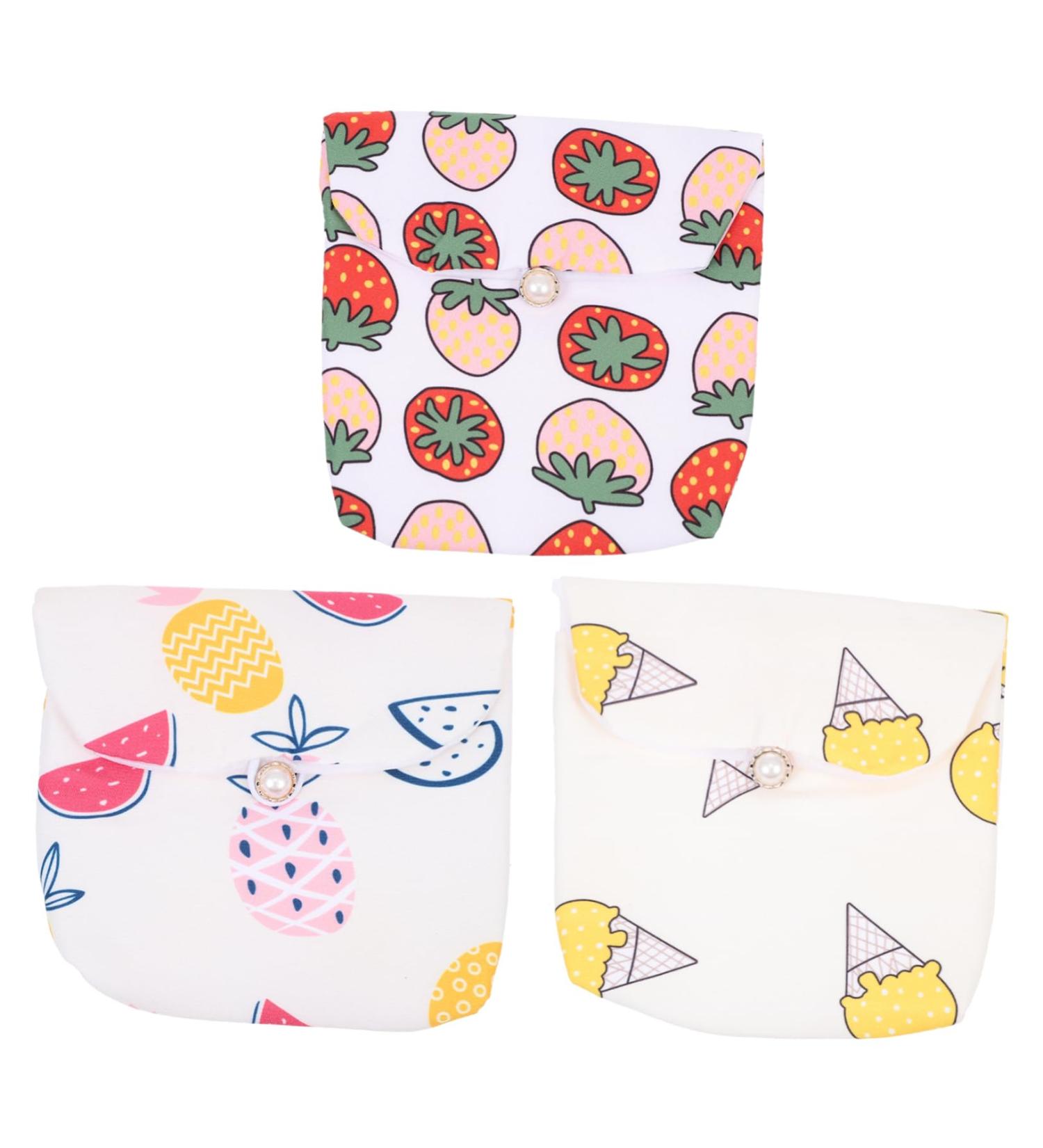 3Pcs Large Capacity Makeup & Toiletry Bag Set for Traveling | Portable Period Pad Pouch Holder | Healvian - Buy Online on GoSupps.com