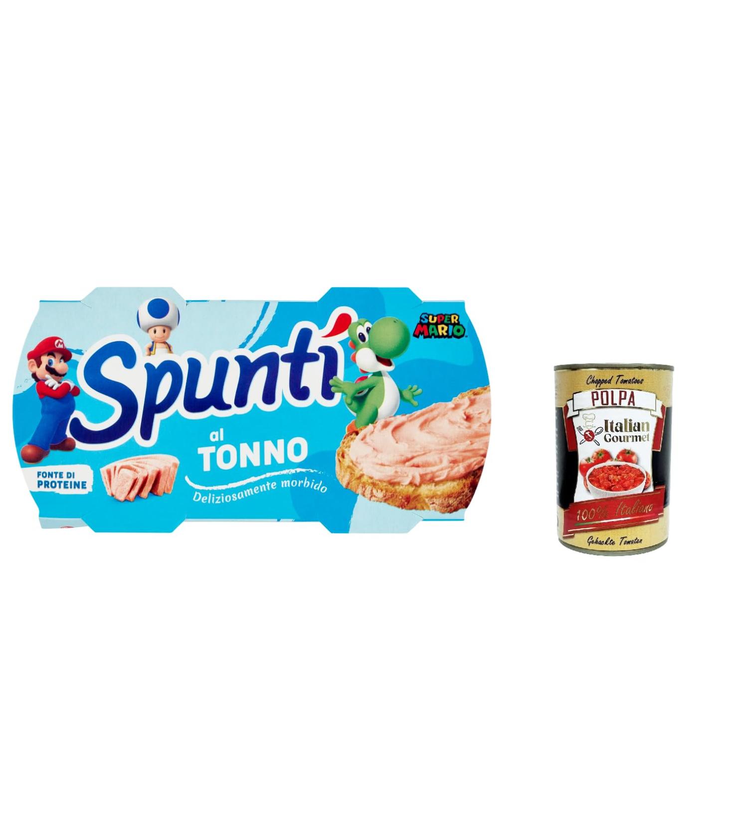 Buy Simmenthal Spunt Tuna Spreadable Snack (2x84g) & Italian Gourmet Polpa 400g - 100% Authentic Italian Delicacies - International Shipping Available - Buy Online on GoSupps.com