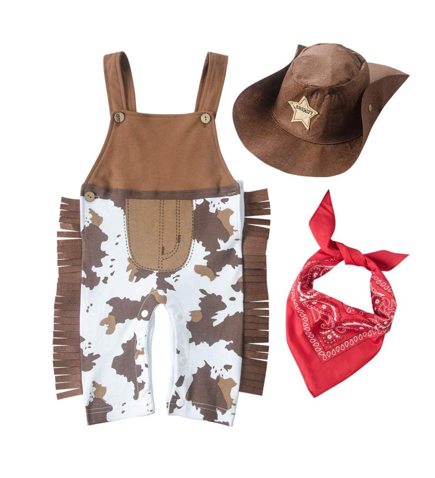 May's Baby Toddler Boys Cowboy Romper - 12-18 Months (Brown) | Nyan Cat - Buy Online on GoSupps.com