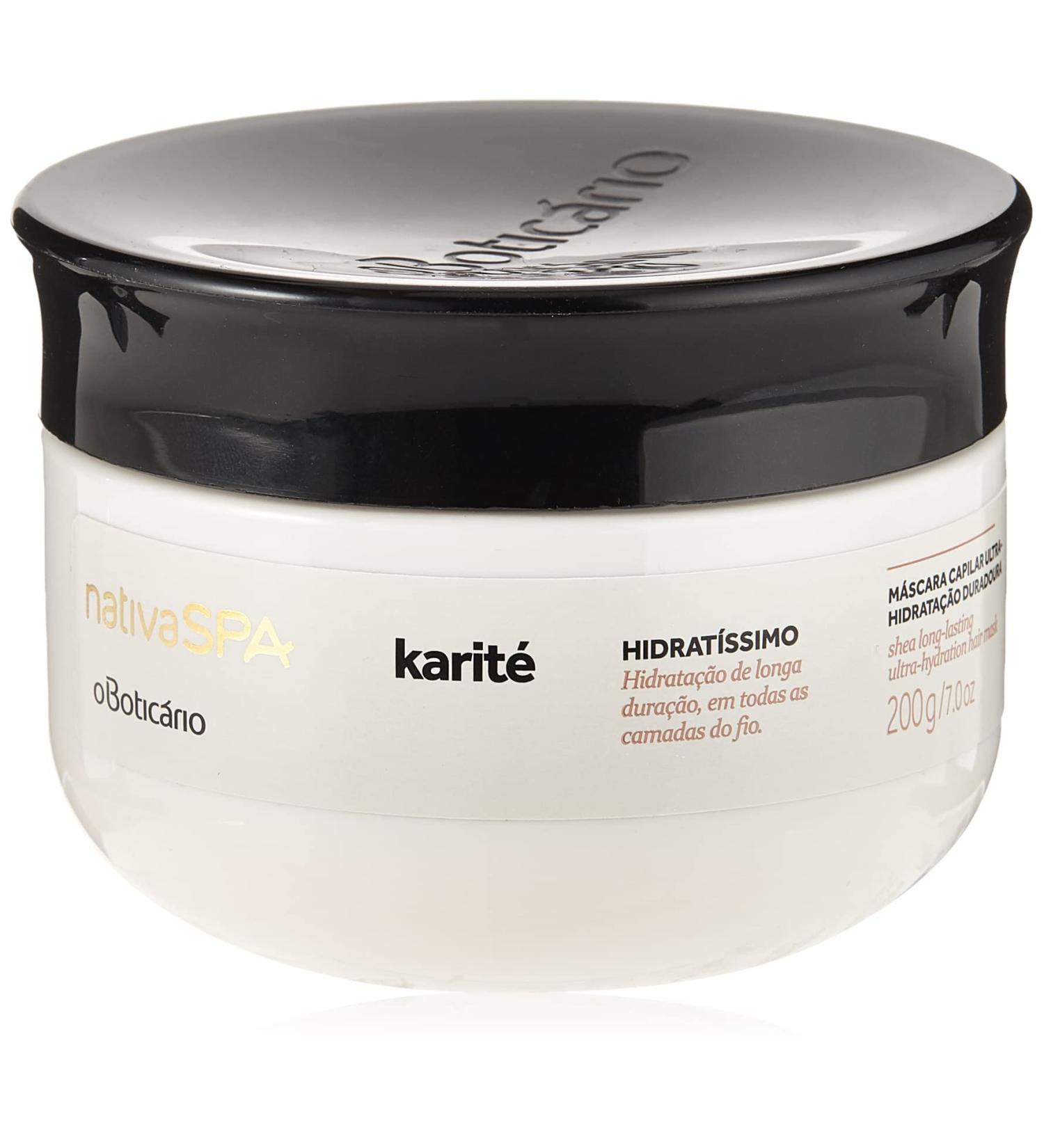 Linha Nativa Spa (Karite) Boticario - Mascara Capilar Hidratissima 200 Gr - (Boticario Nativa Spa (Karite) Collection - Moisturizing Hair Mask Net 7 Oz)