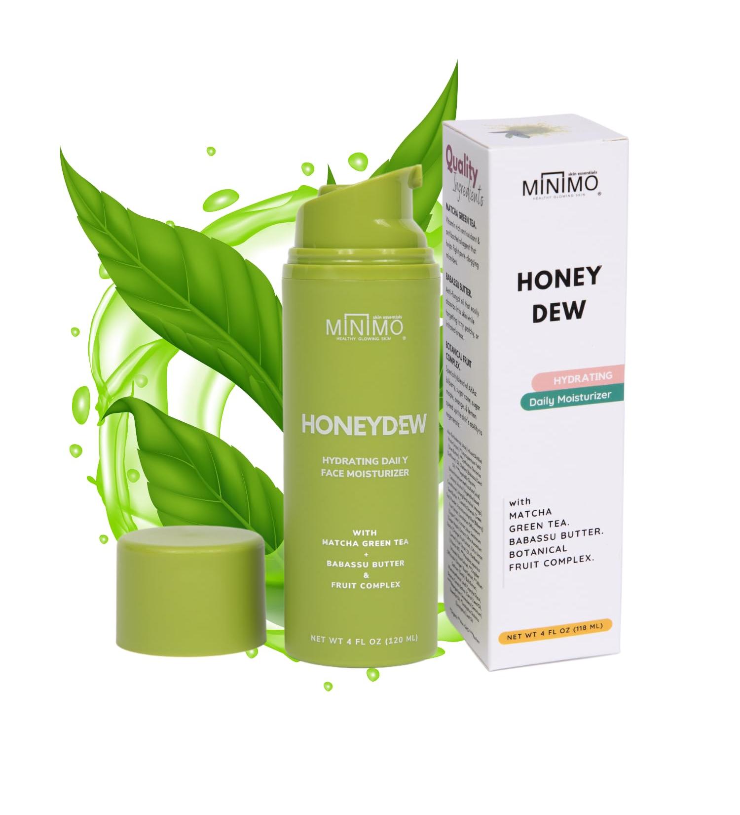 Minimo Skin Essentials Honeydew Matcha Green Tea Face Moisturizer - Lightweight Daily Hydration - 4 fl oz | Best International Shipping - Buy Online on GoSupps.com