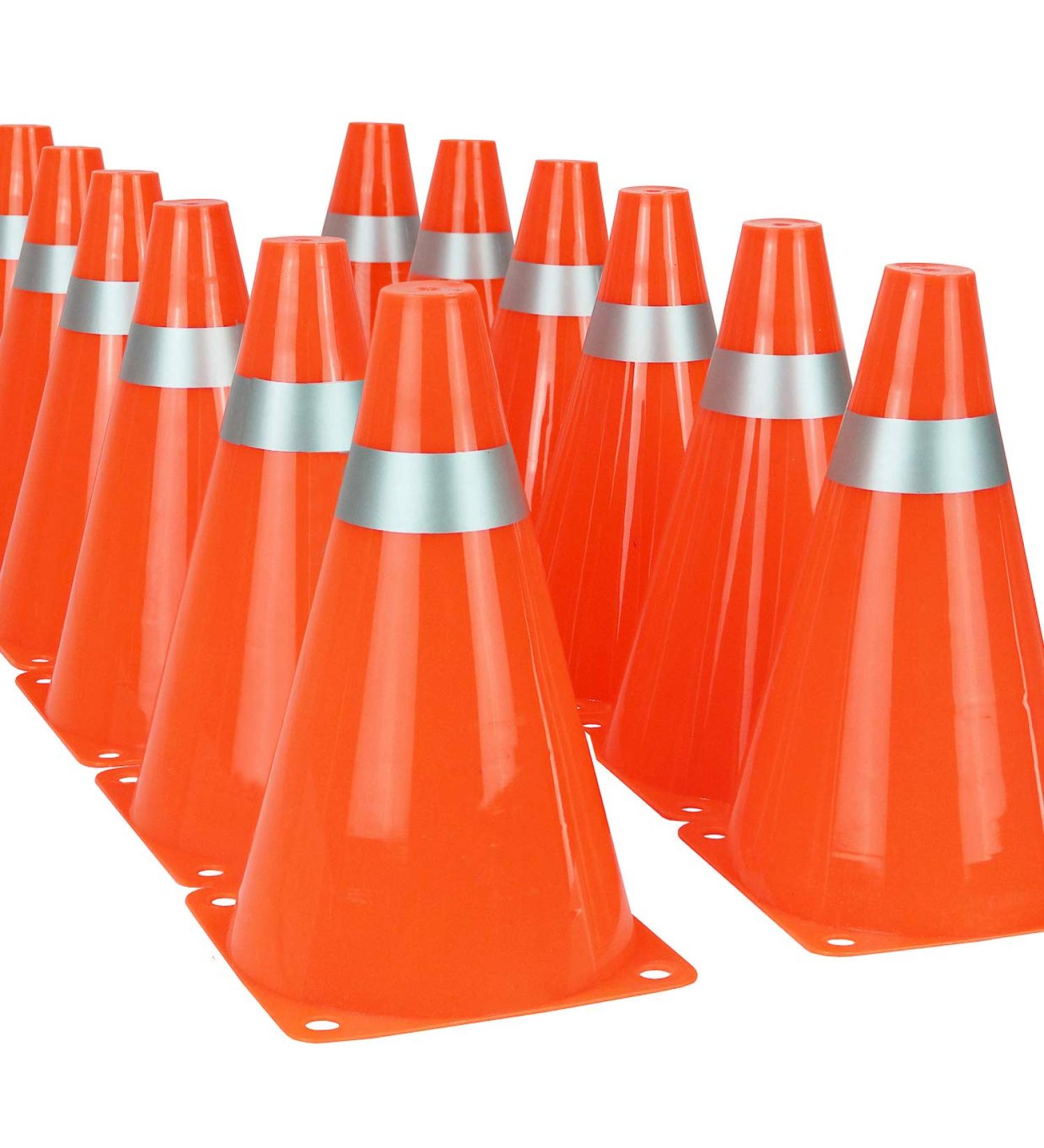 Kiddie Play 7 Traffic Cones (12 Pack) for Sport Training - Soccer Cones in Orange - Buy Online on GoSupps.com