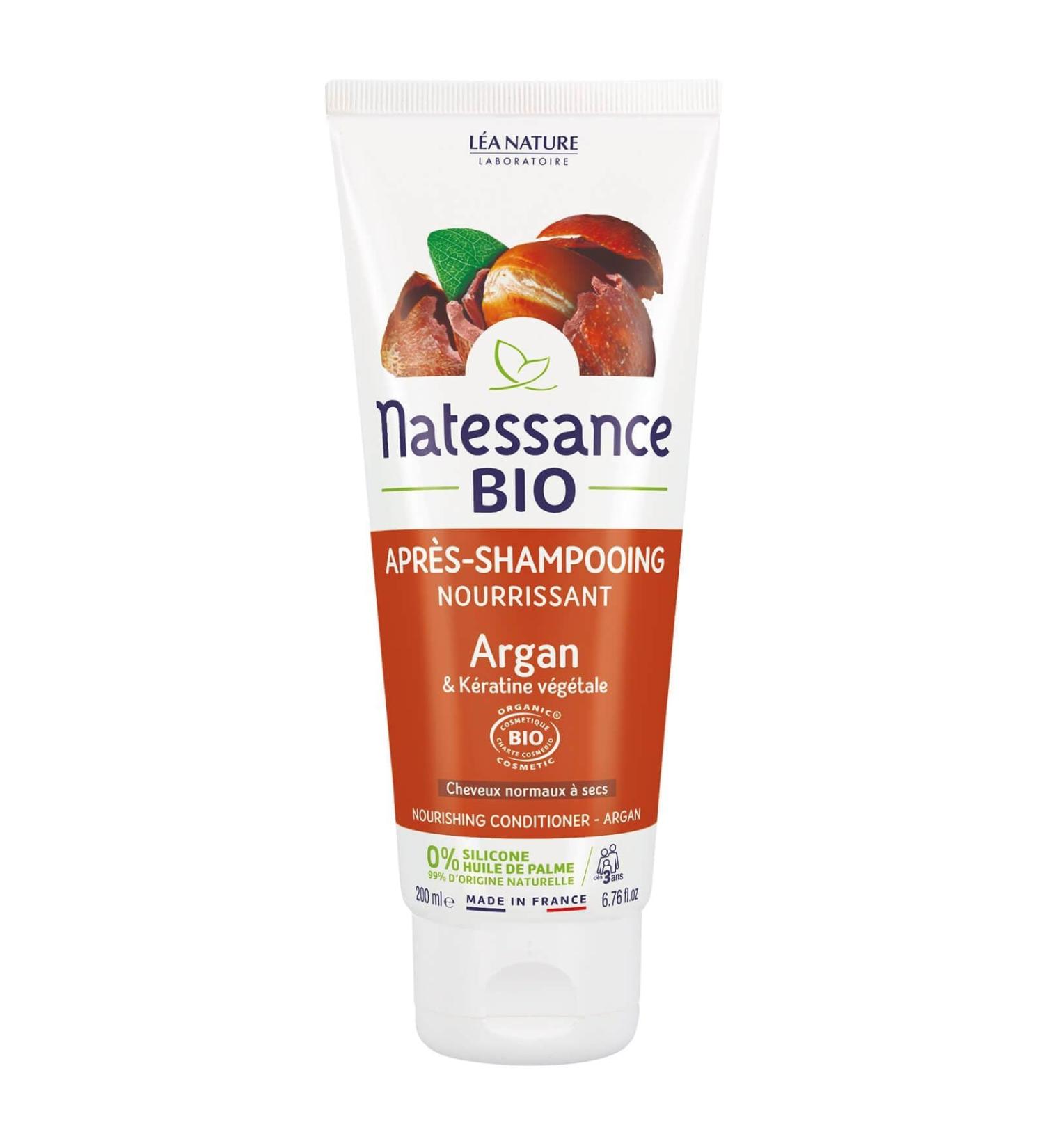 Natessance - Nourishing conditioner - Organic Argan & Vegetable Keratin 200ml - Buy Online on GoSupps.com