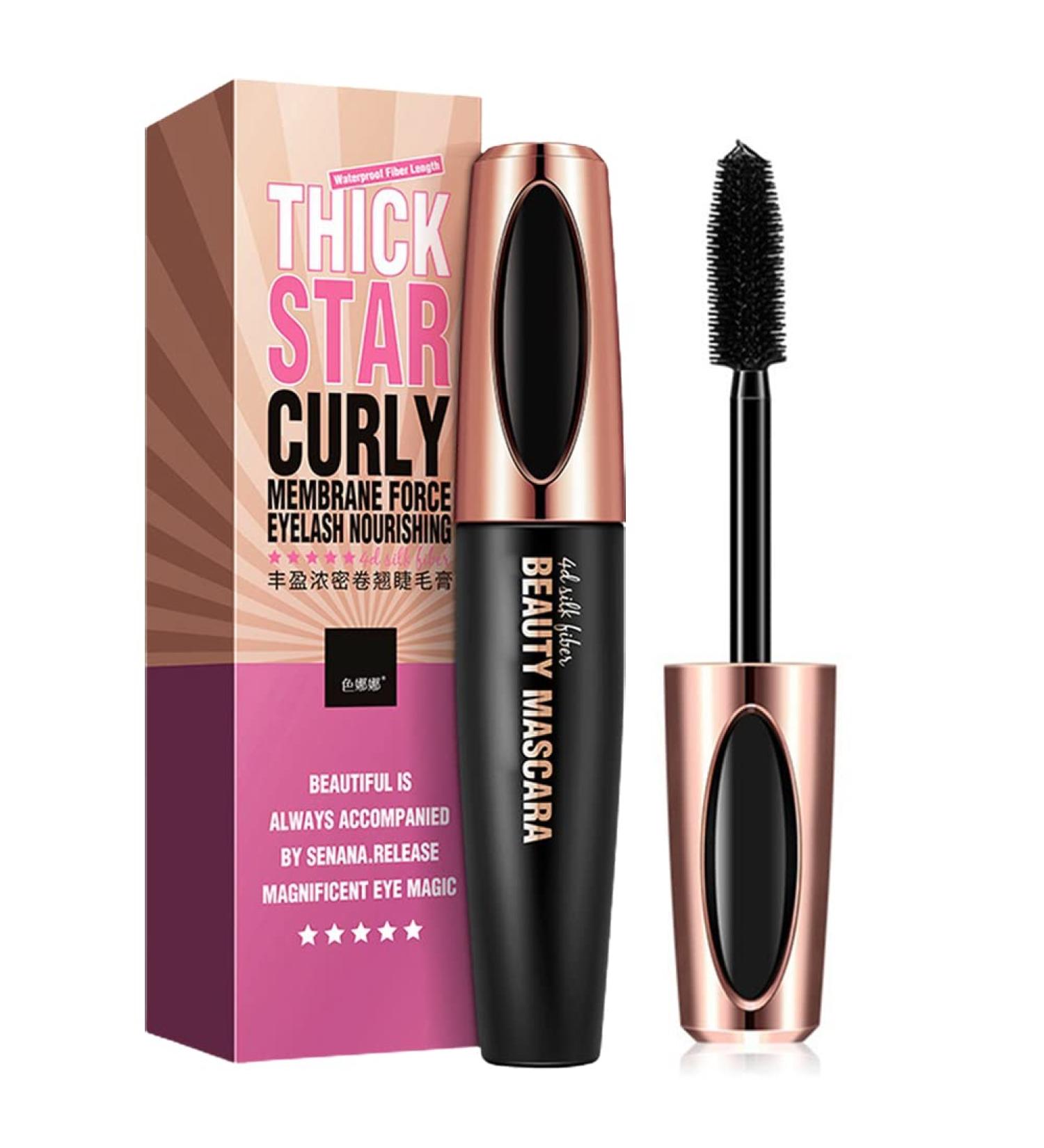 Allbesta 4D Silk Fiber Mascara | Extra Long Lash Extension & Volume | Waterproof Eye Makeup (#01) - Buy Online on GoSupps.com
