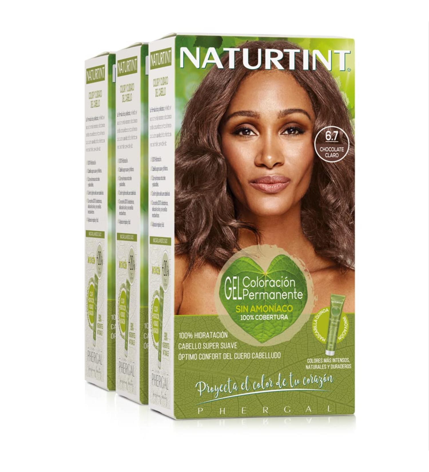 Natureint Biobased Hair Color 6.7 Chocolate Blonde Dark - Ammonia-Free 3 Pack 510ml | Natural Ingredients for Vibrant Hair - Buy Online on GoSupps.com