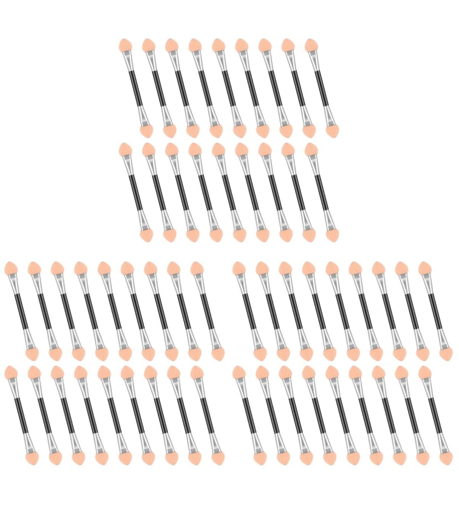 Beaupretty 150 Pcs Eyebrow & Eyeshadow Brush Kit - Double Head Makeup Applicators with Pink Sponges for Flawless Application - Buy Online on GoSupps.com