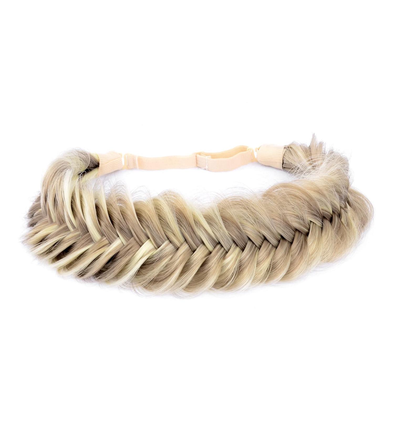 DIGUAN Wide Fishtail 2 Strands Synthetic Hair Braided Headband - Bohemian Beauty Accessory for Women and Girls - Buy Online on GoSupps.com
