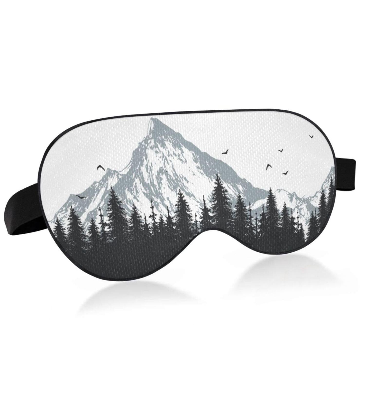 Haskirky Light Blocking Eye Mask Breathable and Adjustable Adult Men and Women Travel on Business Trips Yoga Meditation Light Smooth Comfortable Eye Mask Office Deep Sleep Goodies Mountain and Fore - Buy Online on GoSupps.com
