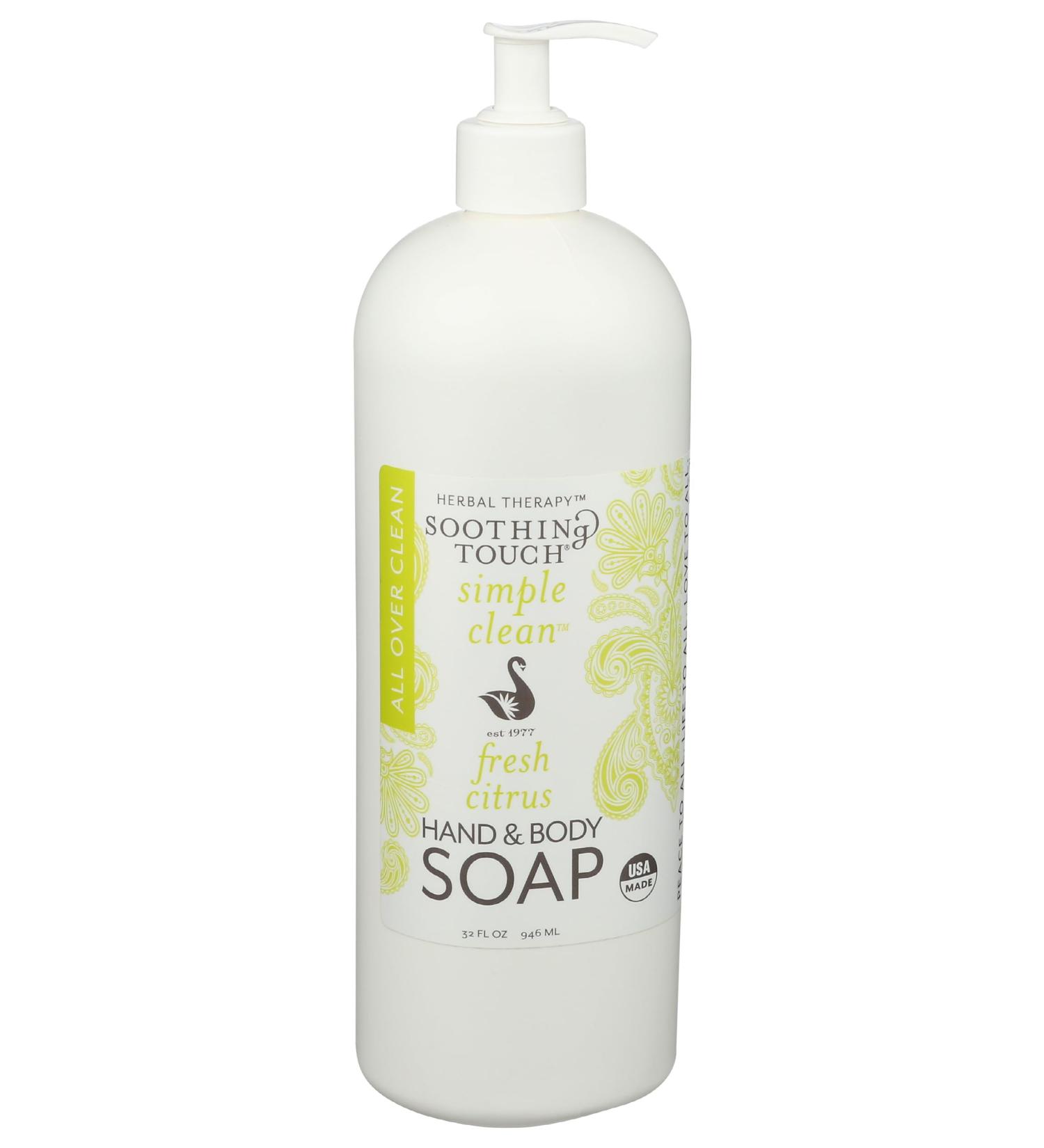 Soothing Touch Fresh Citrus Hand and Body Soap - 32 oz | Premium Moisturizing Cleanser for All Skin Types | International Shipping Available - Buy Online on GoSupps.com