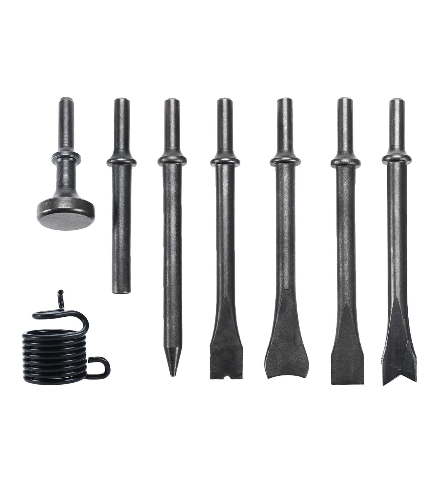 RELMON 8 Pcs Pneumatic Chisel Set for Air Hammer - 7 Shapes Concrete Masonry Drill Bits - Buy Online on GoSupps.com